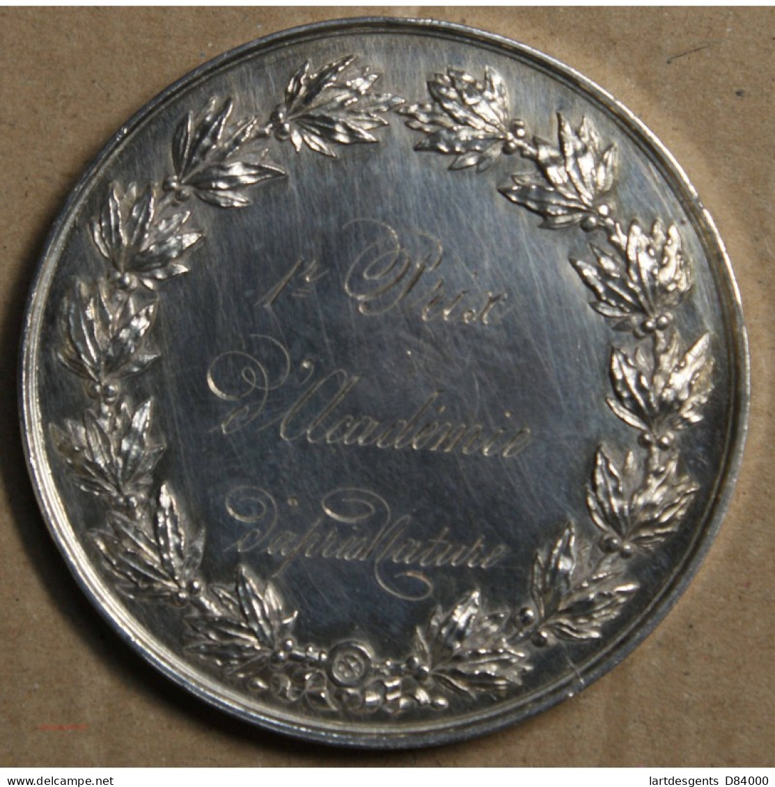 Médaille Argent "1er Prix D'Académie D'après Nature" 1866, Attribué à Pétua (17), Lartdesgents.fr - Monarchia / Nobiltà