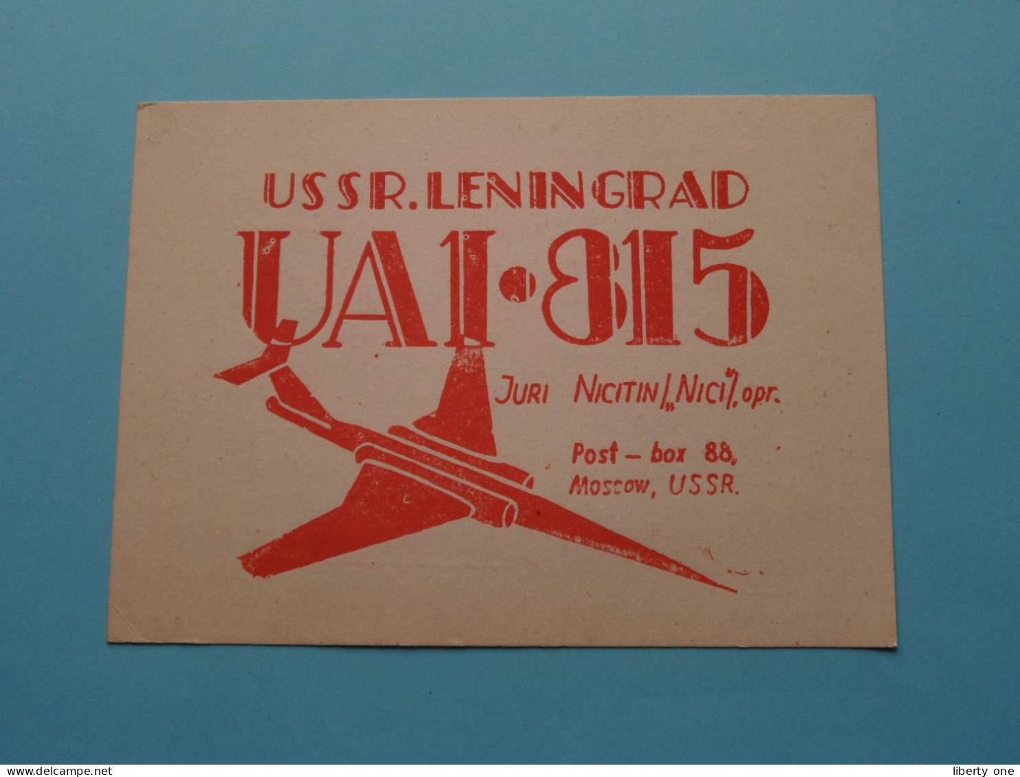 UA1-815 Juri Nicitin Moscow USSR Leningrad ( Radio / QSL ) 1963 ( See SCANS ) ! - Otros & Sin Clasificación