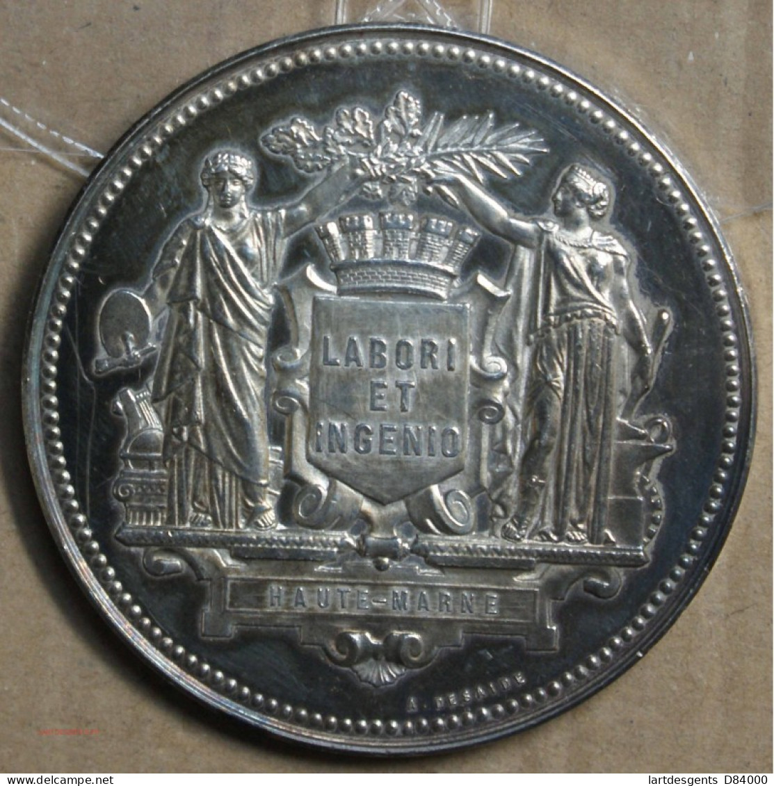 Médaille Argent "Société Artistique De La Haute Marne" Attribué à Pétua 1893 (22), Lartdesgents.fr - Royal / Of Nobility