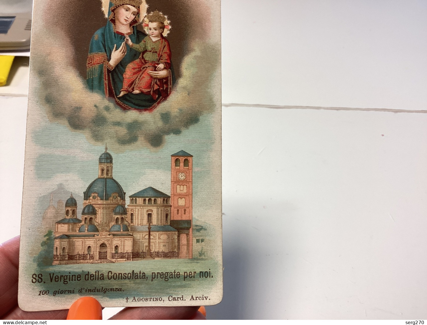 Image, Pieuse Et Religieuse, 1900 Couleur+ AGOSTINO, Card. Arciv. Proprietà Riservata Del Santuario. Milano - Imágenes Religiosas