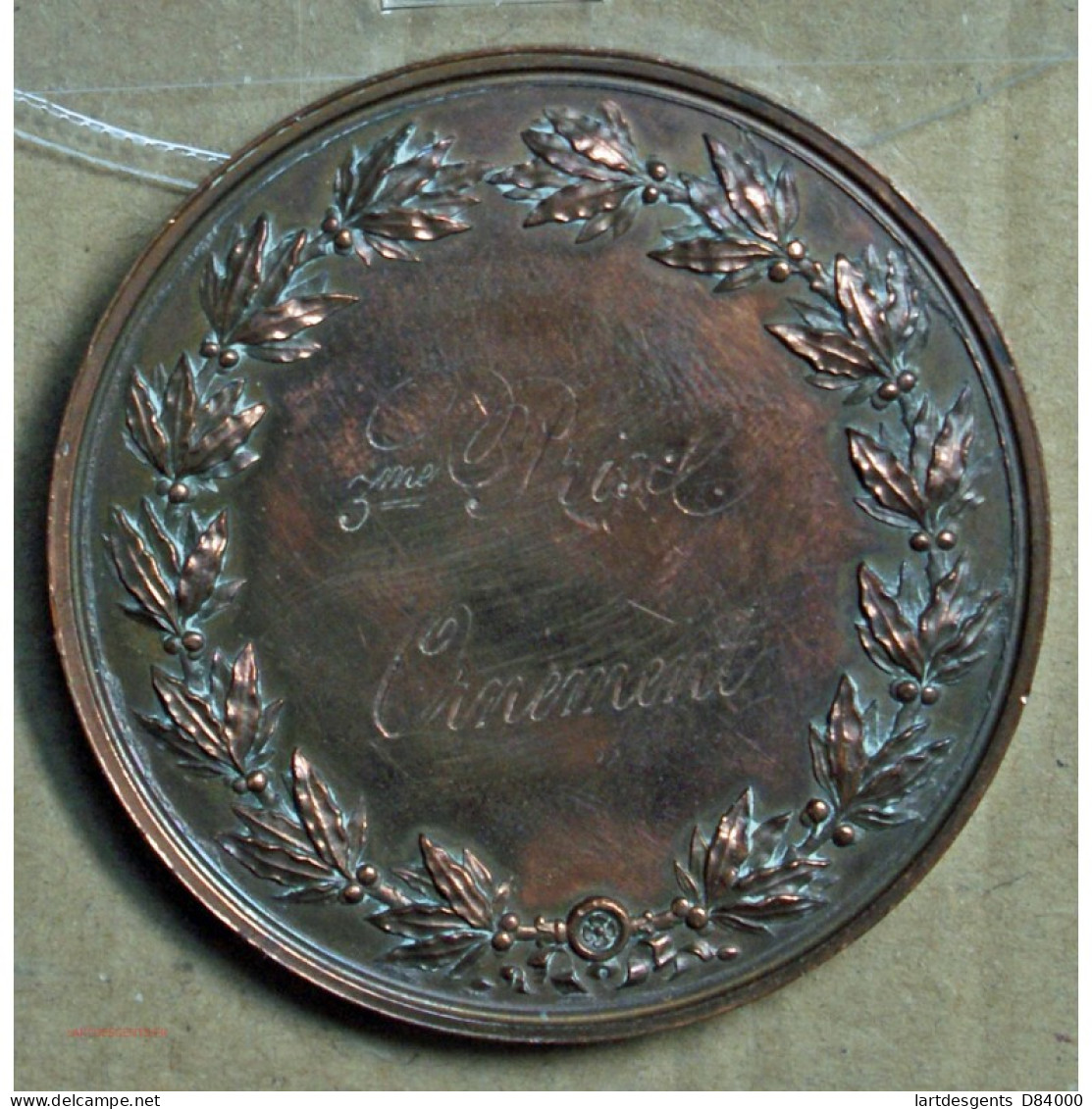 Médaille" Médaille "3ème Prix D'ornement" 1861, Attribué à Pétua (24), Lartdesgents.fr - Royal / Of Nobility