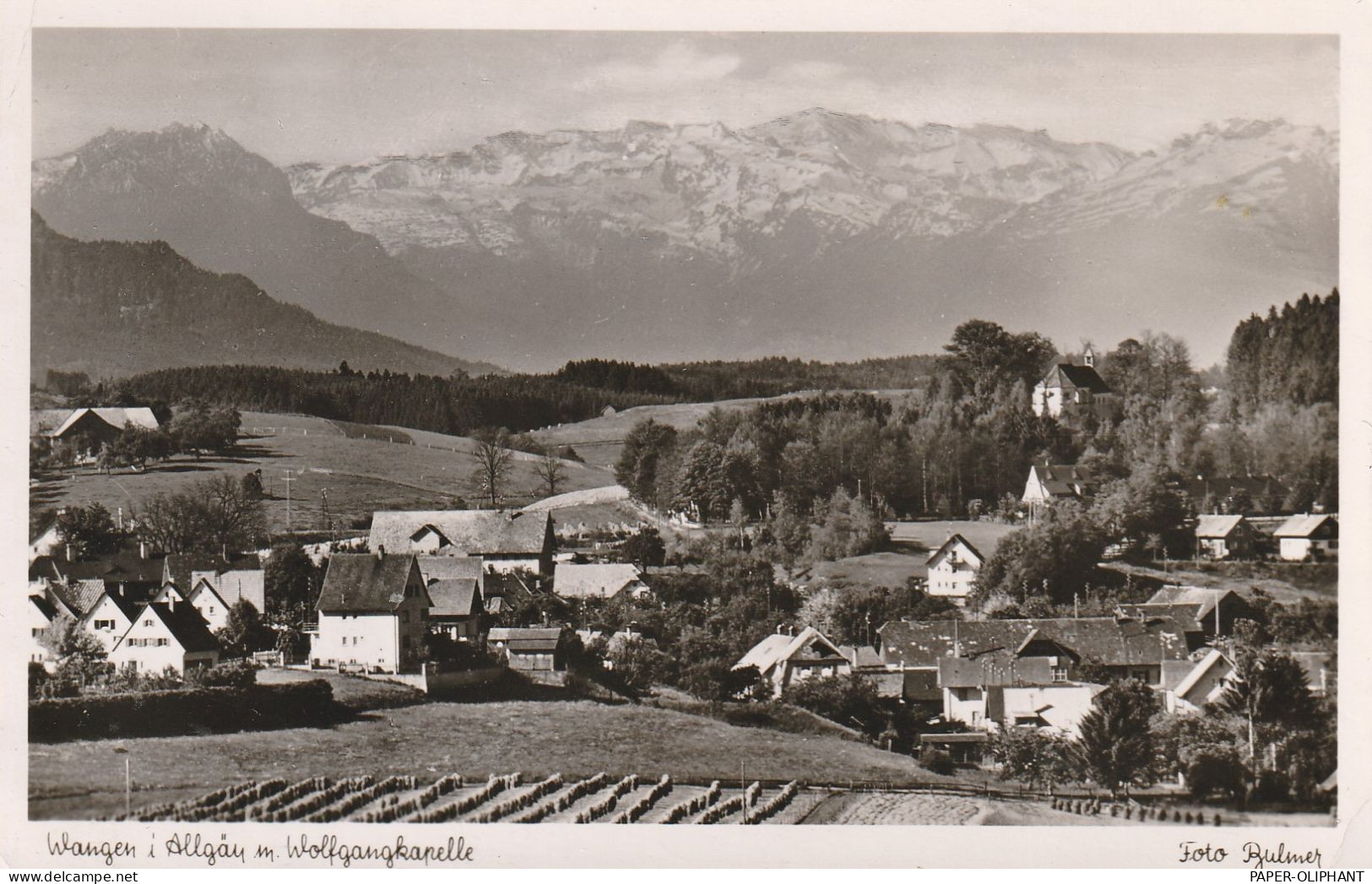 7988 WANGEN, Blick über Den Ort Auf Die Wolfgangkapelle, 1952 - Wangen I. Allg.