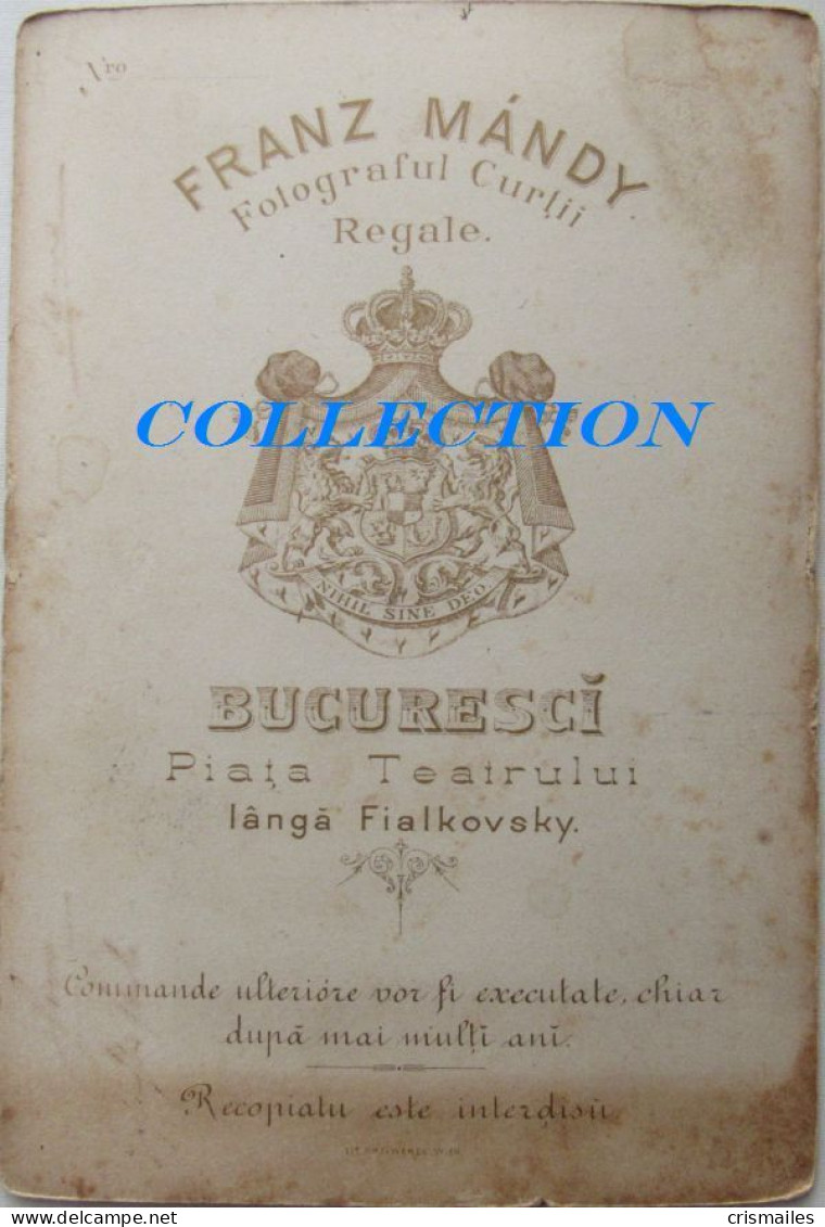 CDV BUCURESCI Calea VICTORIEI 1870, Fotograful Franz MANDY, Very Rare - Ancianas (antes De 1900)