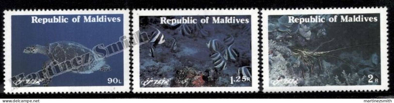 Maldives 1980 Yvert 844-49, Sea Fauna, Marine Sea Life  - MNH - Maldives (1965-...)