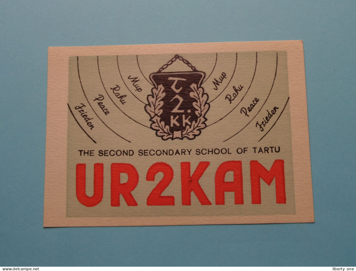 UR2KAM The Second Secondary School Of TARTU Estonia USSR ( Radio / QSL ) 1963 ( See SCANS ) ! - Autres & Non Classés