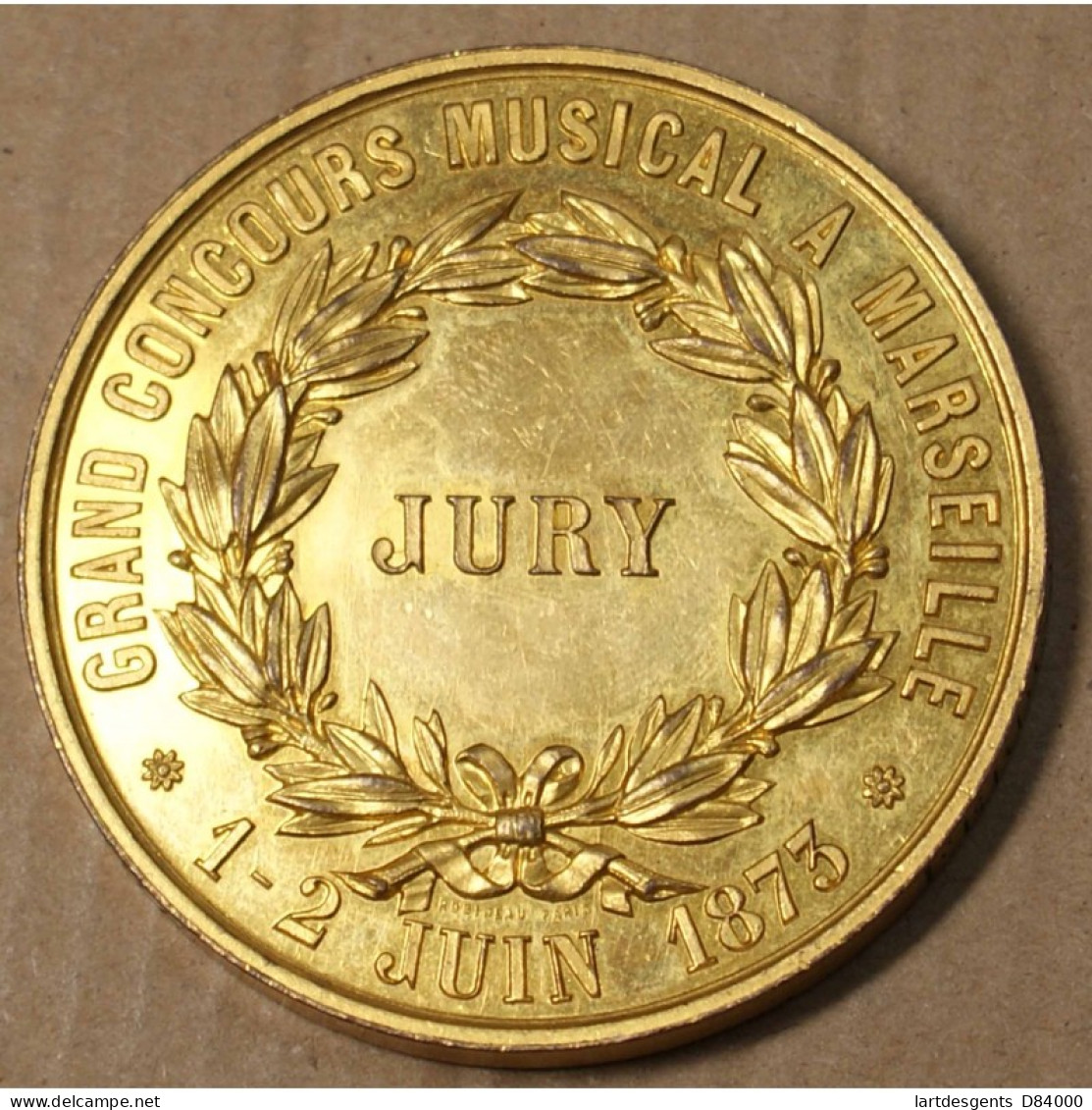 Médaille Marseille Concours Musical 1873 Attribué, Lartdesgents.fr - Royaux / De Noblesse