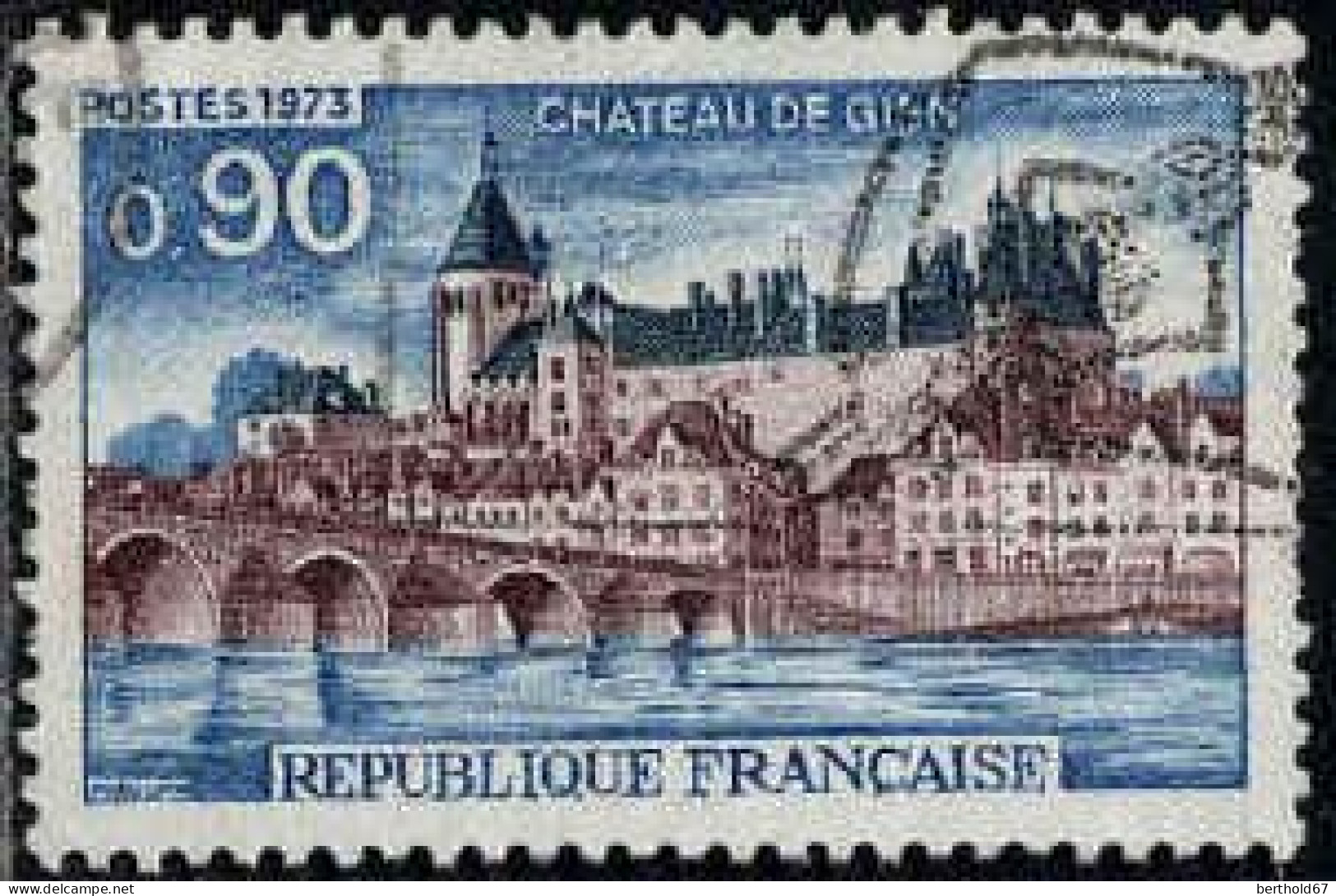 France Poste Obl Yv:1758 Mi:1844 Chateau De Gien (Obl.mécanique) (Thème) - Brücken