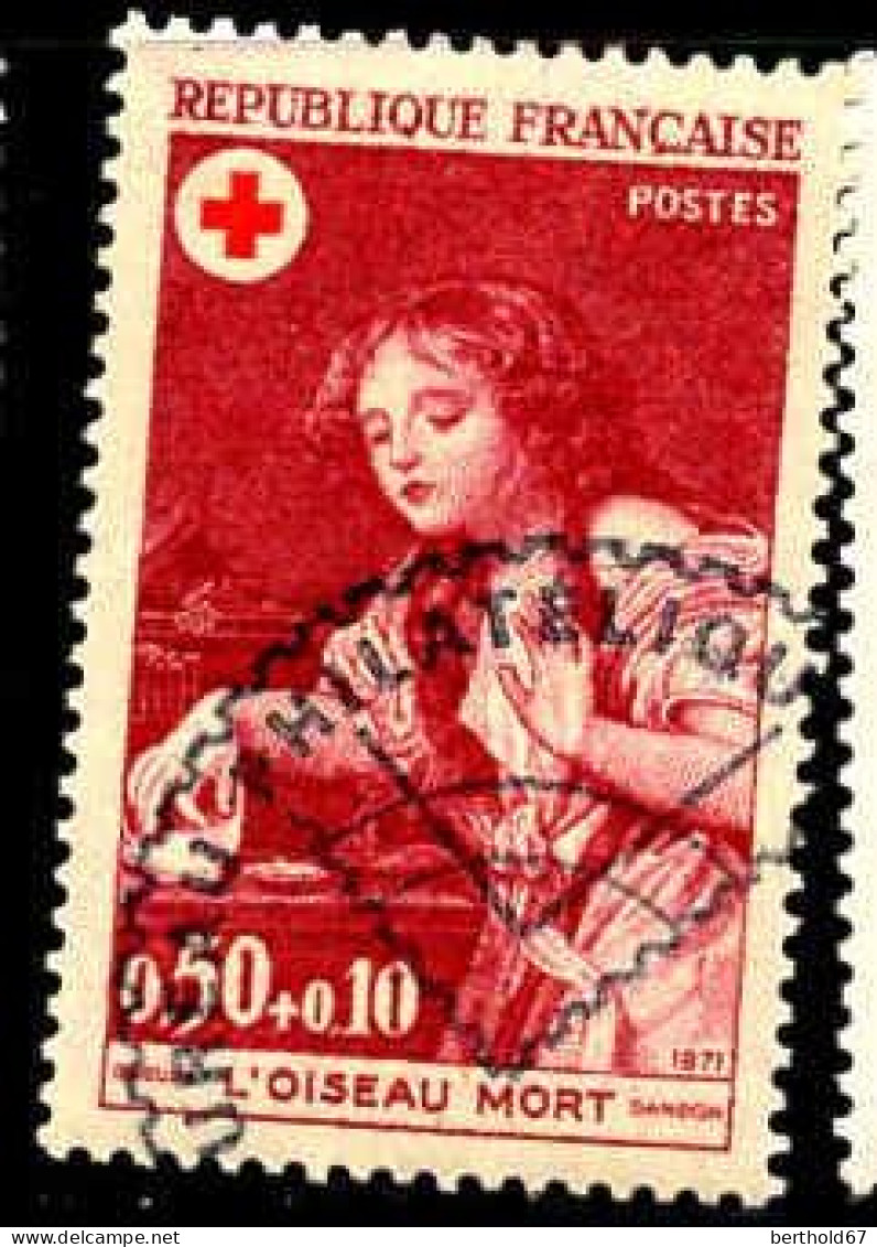France Poste Obl Yv:1701 Mi:1778 Jean-Baptiste Greuze L'oiseau Mort (TB Cachet Rond) (Thème) - Red Cross