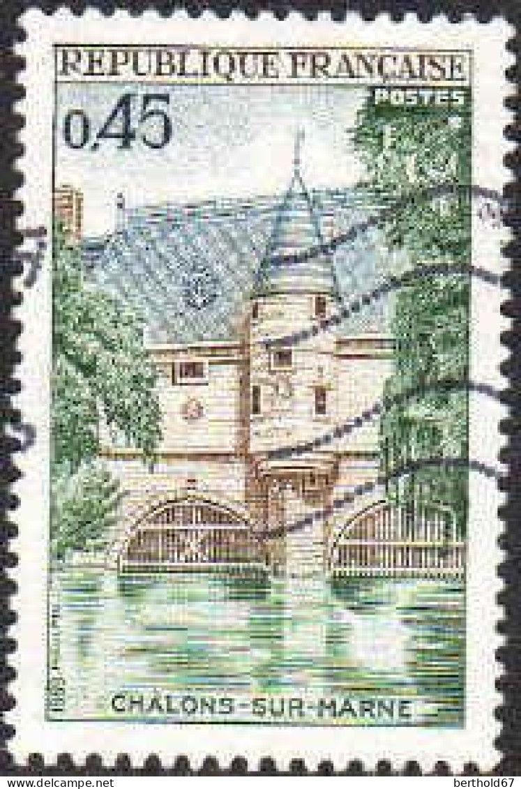 France Poste Obl Yv:1602 Mi:1673 42.Congrès Philatélique Chalons-sur-Marne (Lign.Ondulées) (Thème) - Châteaux
