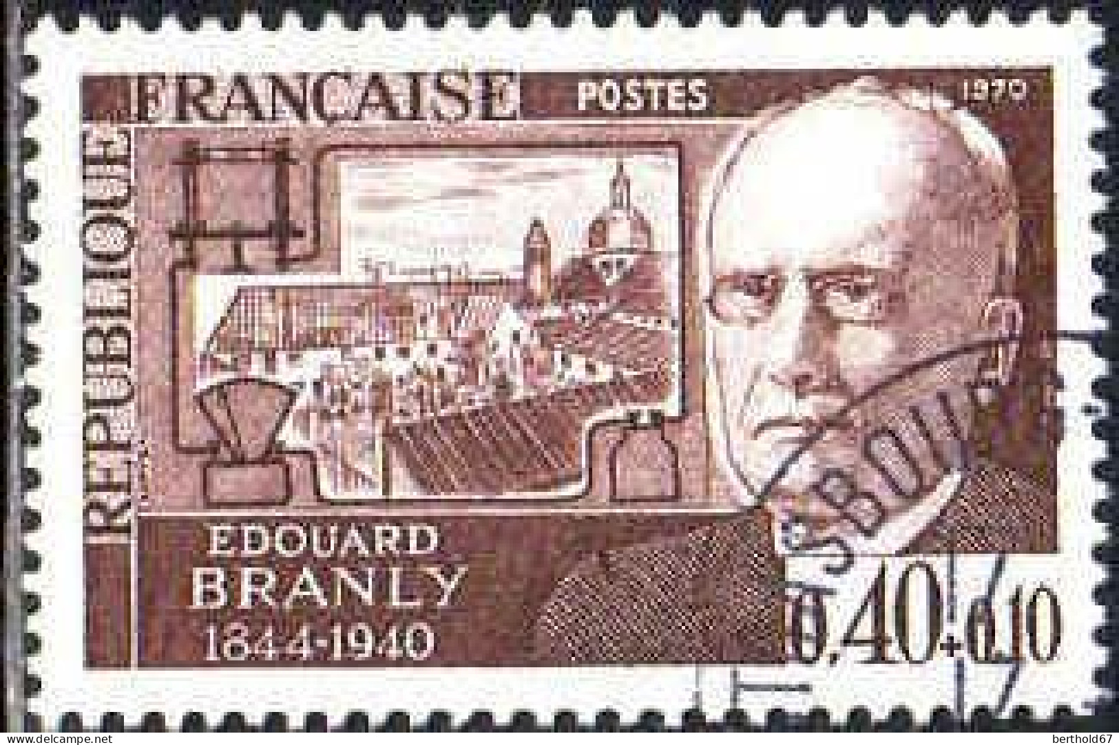 France Poste Obl Yv:1626 Mi:1708 Edouard Branly Physicien (TB Cachet Rond) (Thème) - Physics