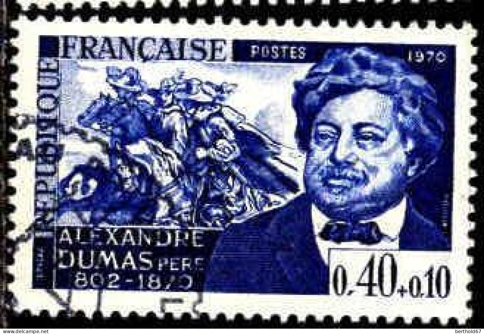 France Poste Obl Yv:1628 Mi:1707 Alexandre Dumas Père Ecrivain (TB Cachet Rond) (Thème) - Schrijvers