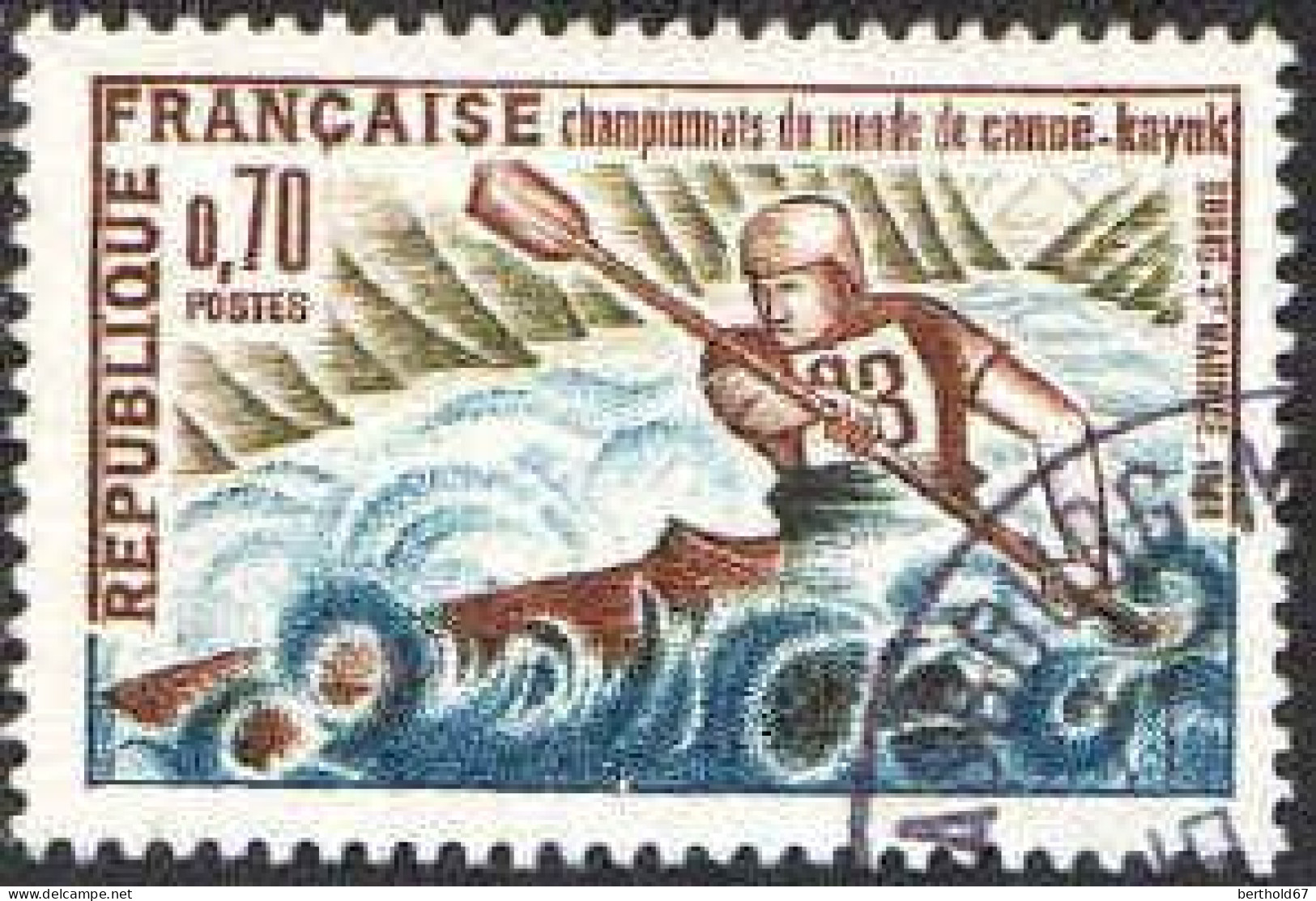 France Poste Obl Yv:1609 Mi:1678 Championnat Du Monde De Canoë-kayak (TB Cachet Rond) (Thème) - Canoë
