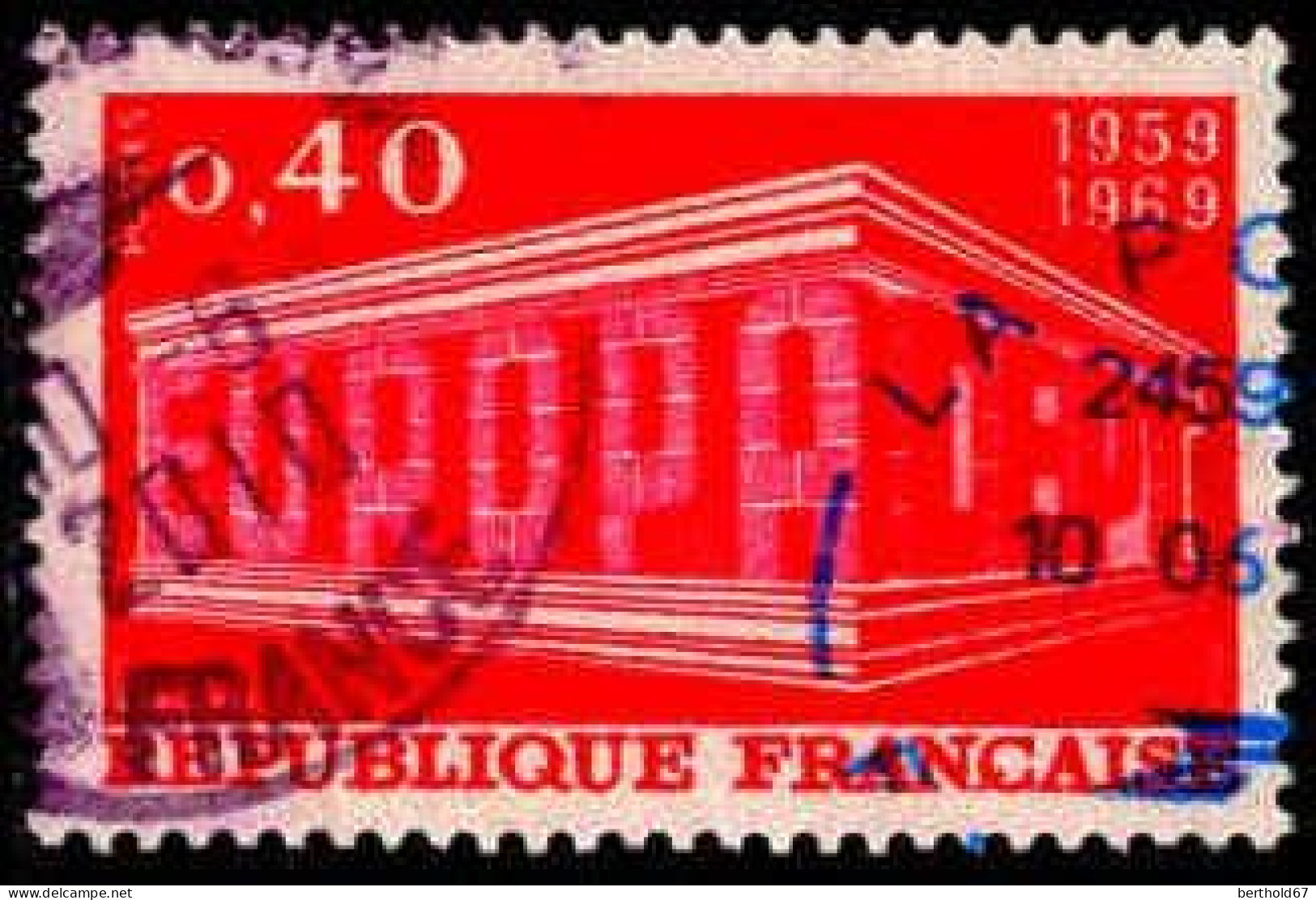 France Poste Obl Yv:1598 Mi:1665 Europa Cept Temple Stylisé (TB Cachet Rond) (Thème) - 1969