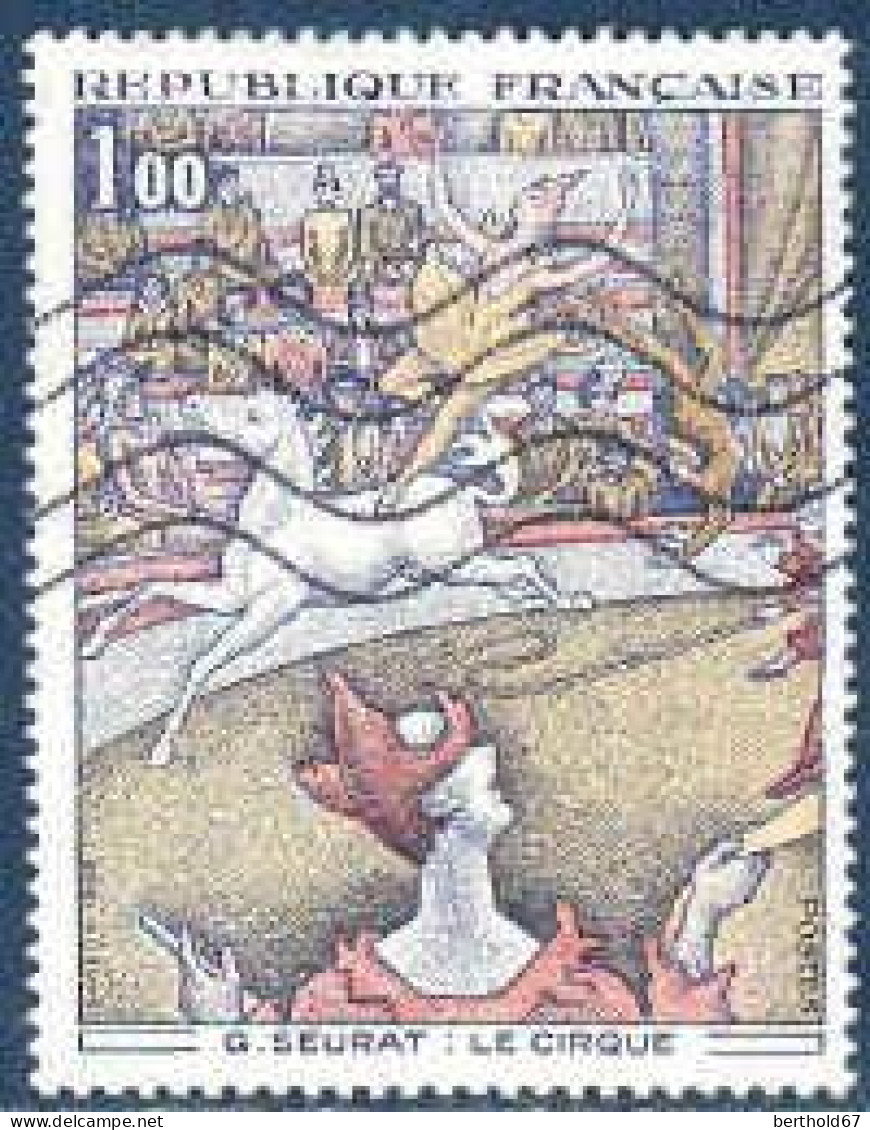 France Poste Obl Yv:1588A Mi:1687 Georges Seurat Le Cirque (Lign.Ondulées) (Thème) - Autres & Non Classés