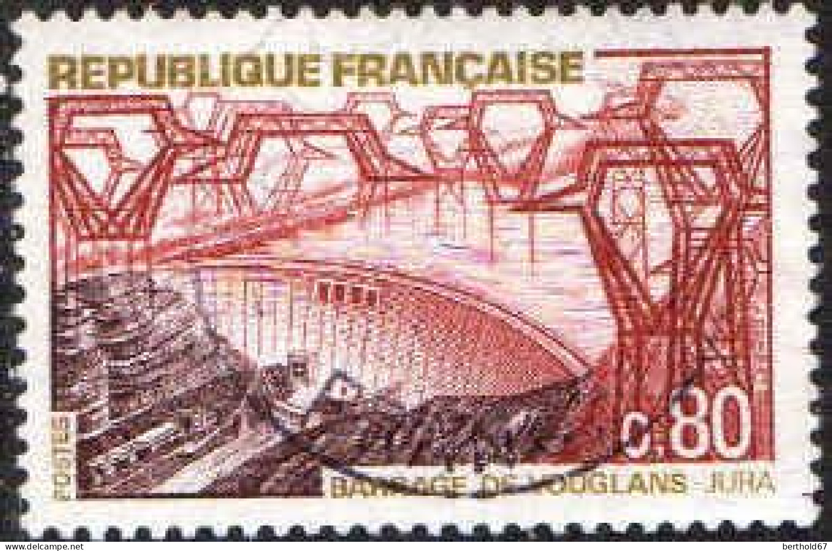 France Poste Obl Yv:1583 Mi:1652 Barrage De Vouglans Jura (Beau Cachet Rond) (Thème) - Electricidad