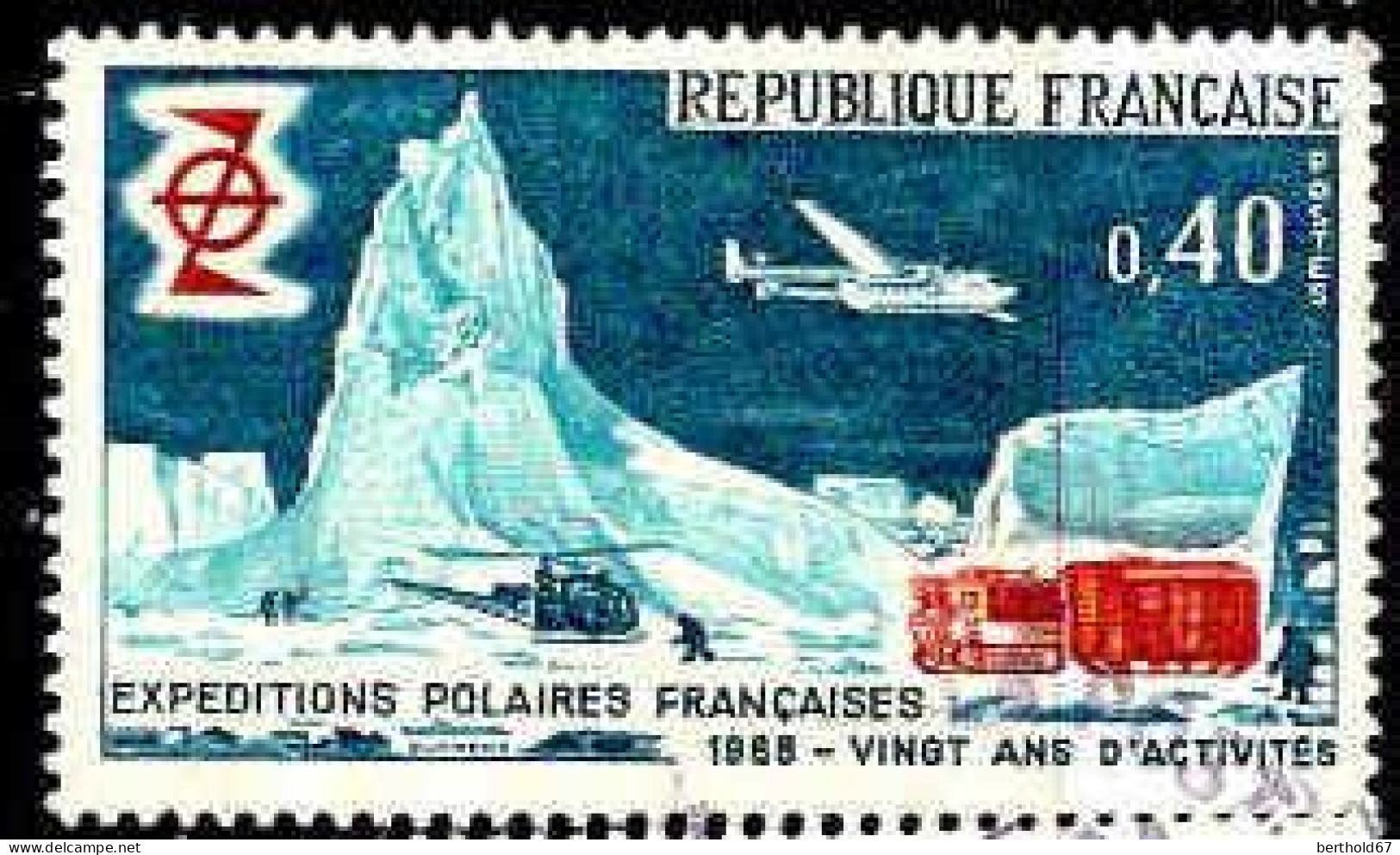 France Poste Obl Yv:1574 Mi:1639 Expeditions Polaires Françaises (cachet Rond) (Thème) - Vliegtuigen