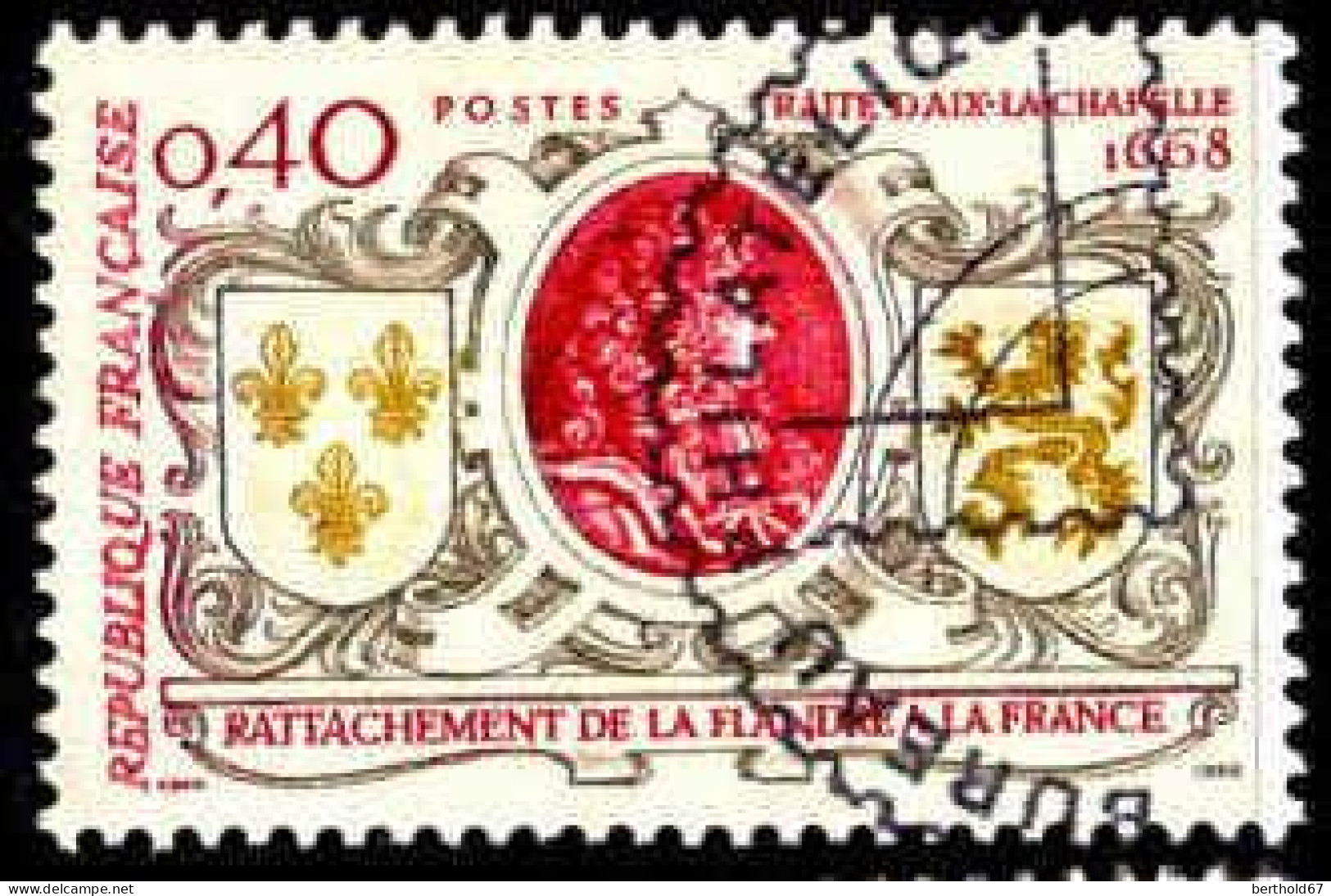 France Poste Obl Yv:1563 Mi:1628 Rattachement De La Flandre à La France Louis XIV (TB Cachet Rond) (Thème) - Stamps