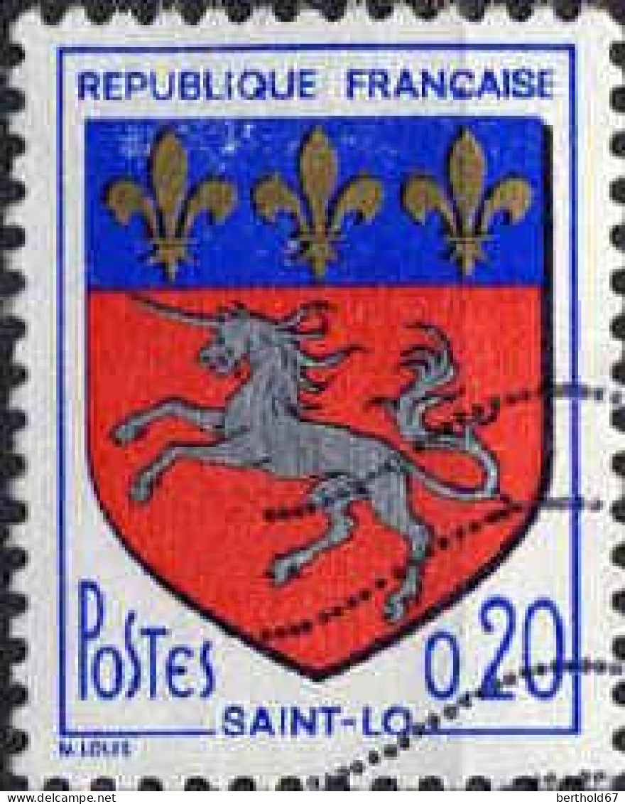 France Poste Obl Yv:1510 Mi:1570 Armoiries De St-Lo (Lign.Ondulées) (Thème) - Stamps