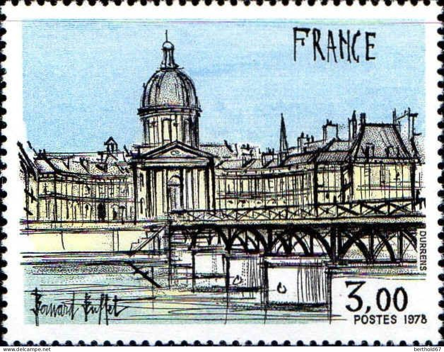 France Poste N** Yv:1994 Mi:2070 Bernard Buffet Institut De France (Thème) - Autres & Non Classés