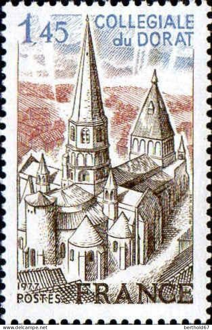 France Poste N** Yv:1937 Mi:2042 Collégiale Du Dorat (Thème) - Churches & Cathedrals