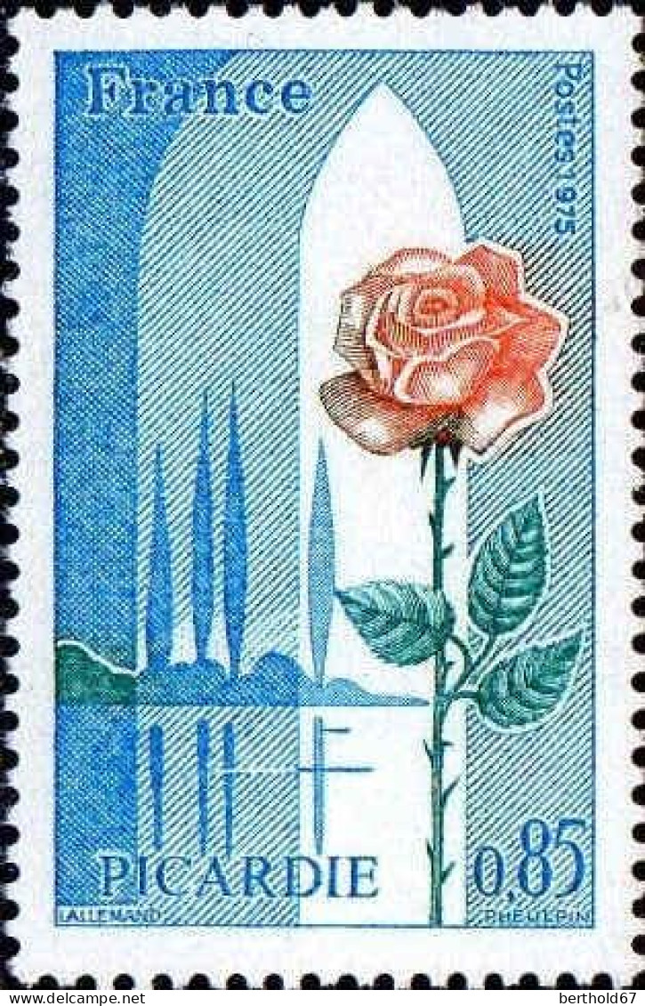 France Poste N** Yv:1847 Mi:1939 Région Picardie Rose (Thème) - Rosen
