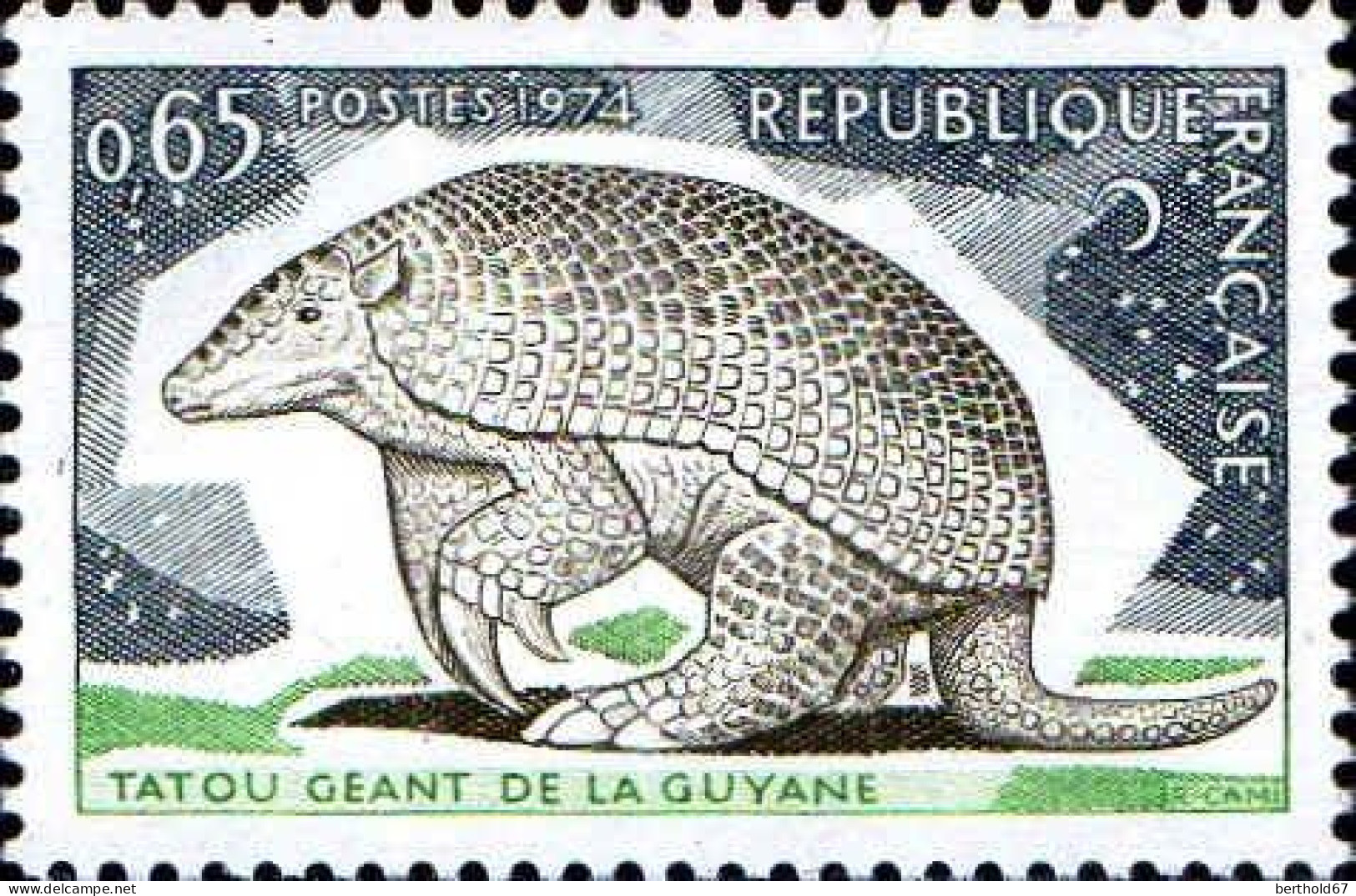 France Poste N** Yv:1819 Mi:1892 Tatou Géant De La Guyane (Thème) - Autres & Non Classés