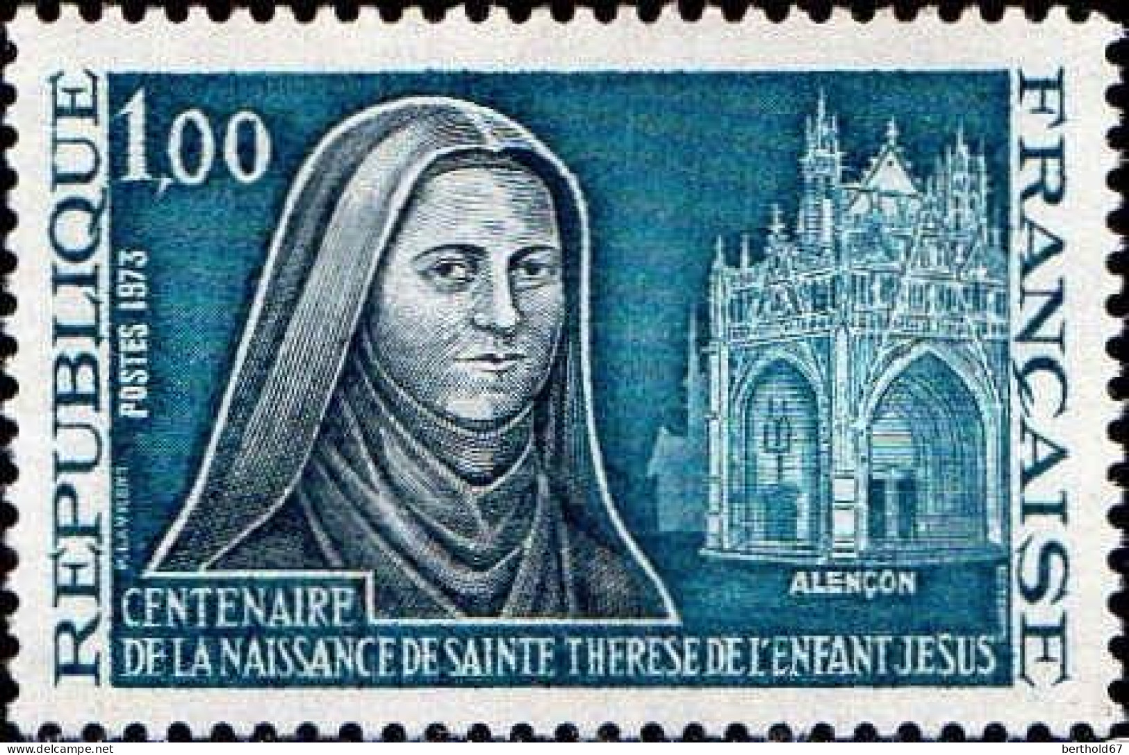 France Poste N** Yv:1737 Mi:1817 Ste Therese De L'Enfant Jesus Alençon (Thème) - Christendom