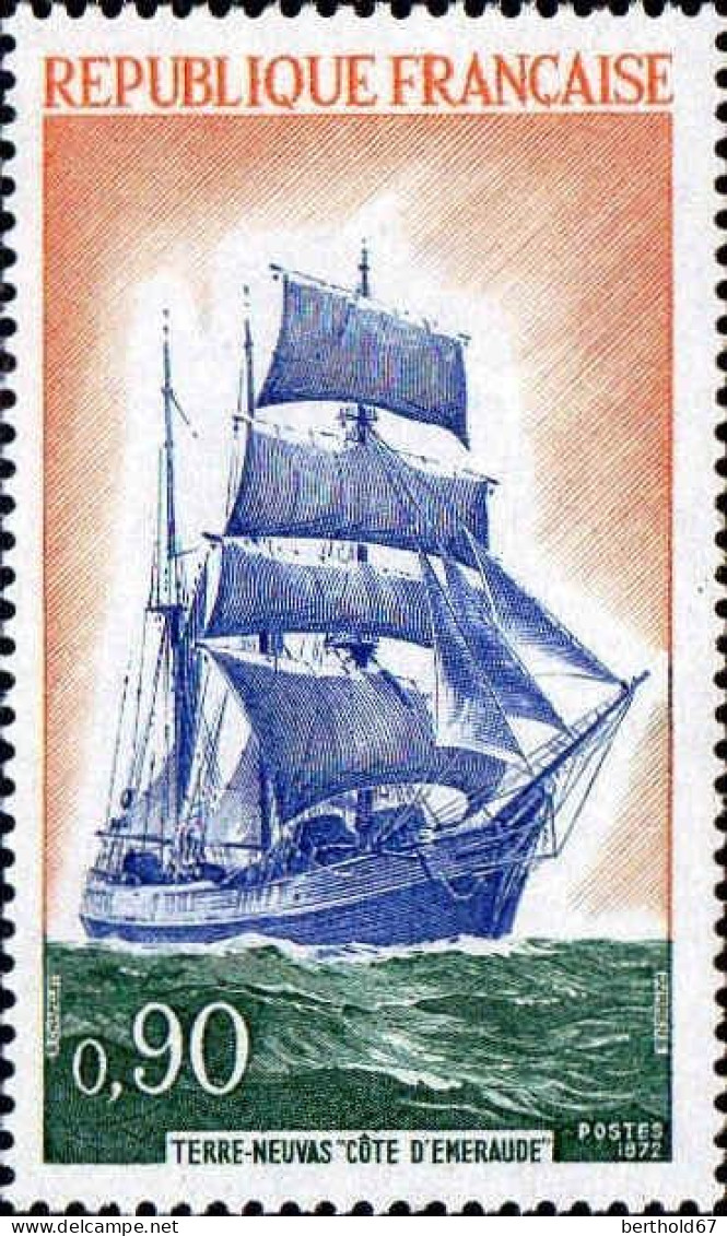 France Poste N** Yv:1717 Mi:1792 Terre-neuvas Côte D’Emeraude (Thème) - Barcos