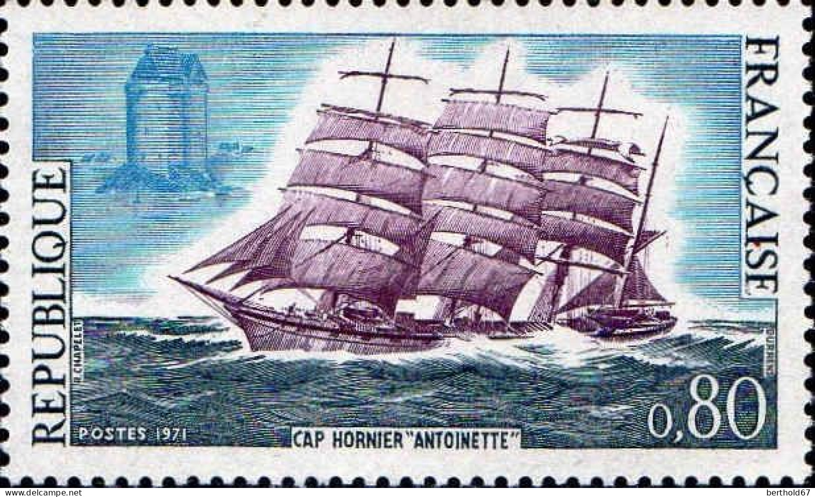 France Poste N** Yv:1674 Mi:1745 Cap Hornier Antoinette (Thème) - Bateaux