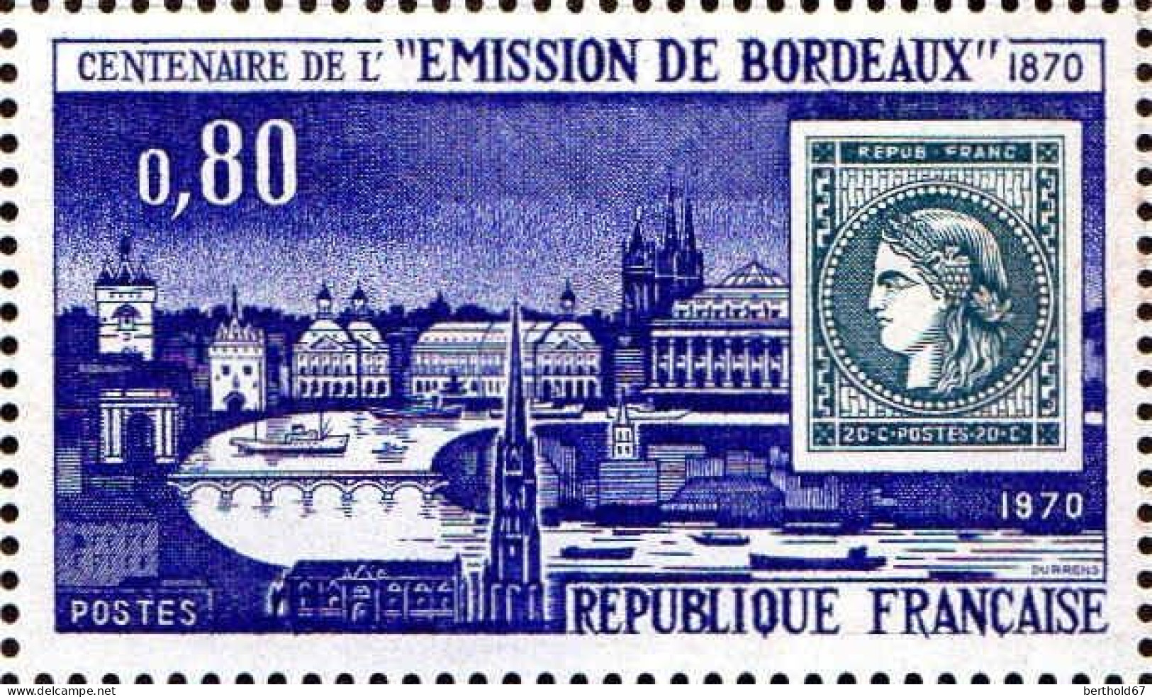 France Poste N** Yv:1659 Mi:1730 Emission De Bordeaux (Thème) - Autres & Non Classés