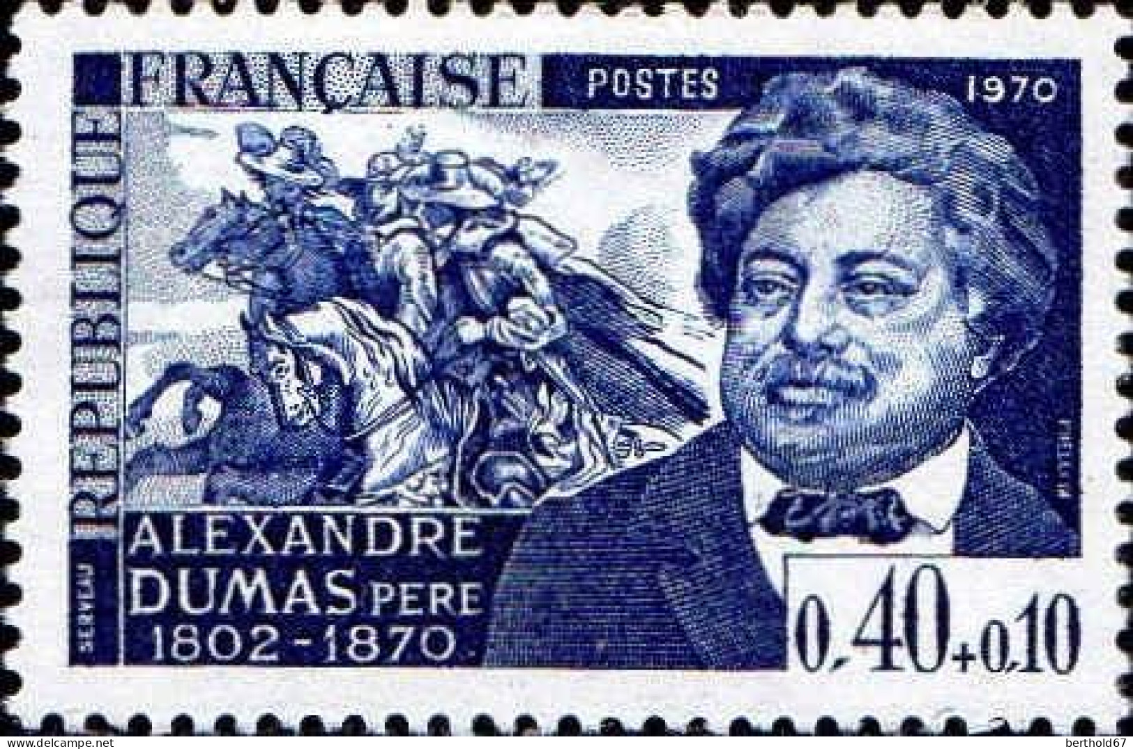 France Poste N** Yv:1628 Mi:1707 Alexandre Dumas Père Ecrivain (Thème) - Ecrivains