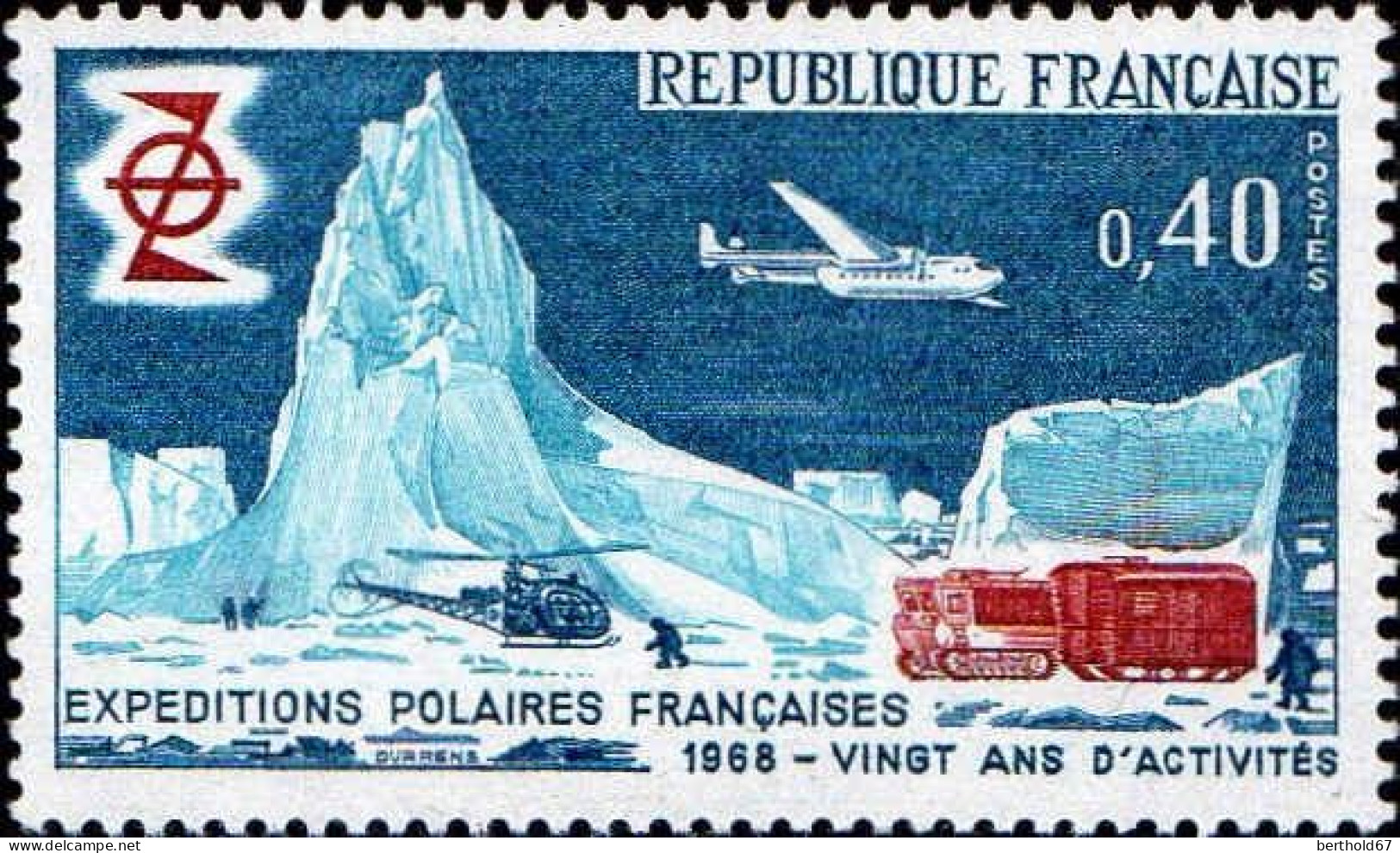 France Poste N** Yv:1574 Mi:1639 Expeditions Polaires Françaises (Thème) - Flugzeuge