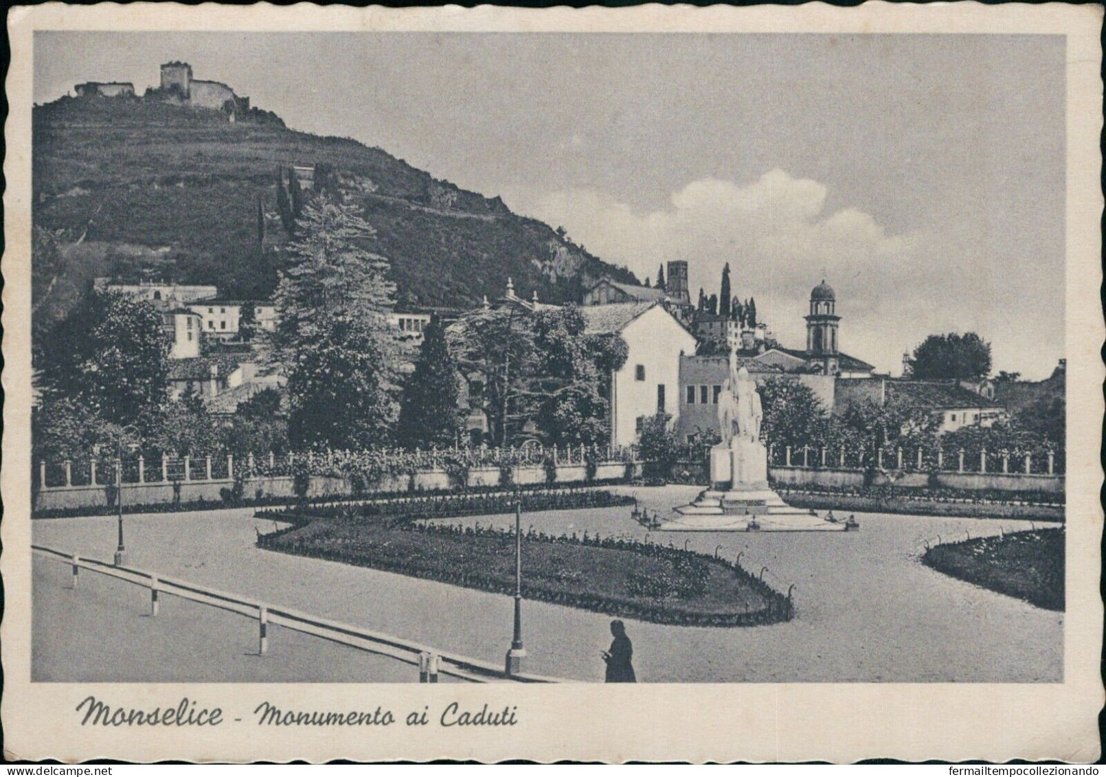 Cr342 Cartolina Monselice Monumento Ai Caduti Provincia Di Padova 1938 - Padova (Padua)