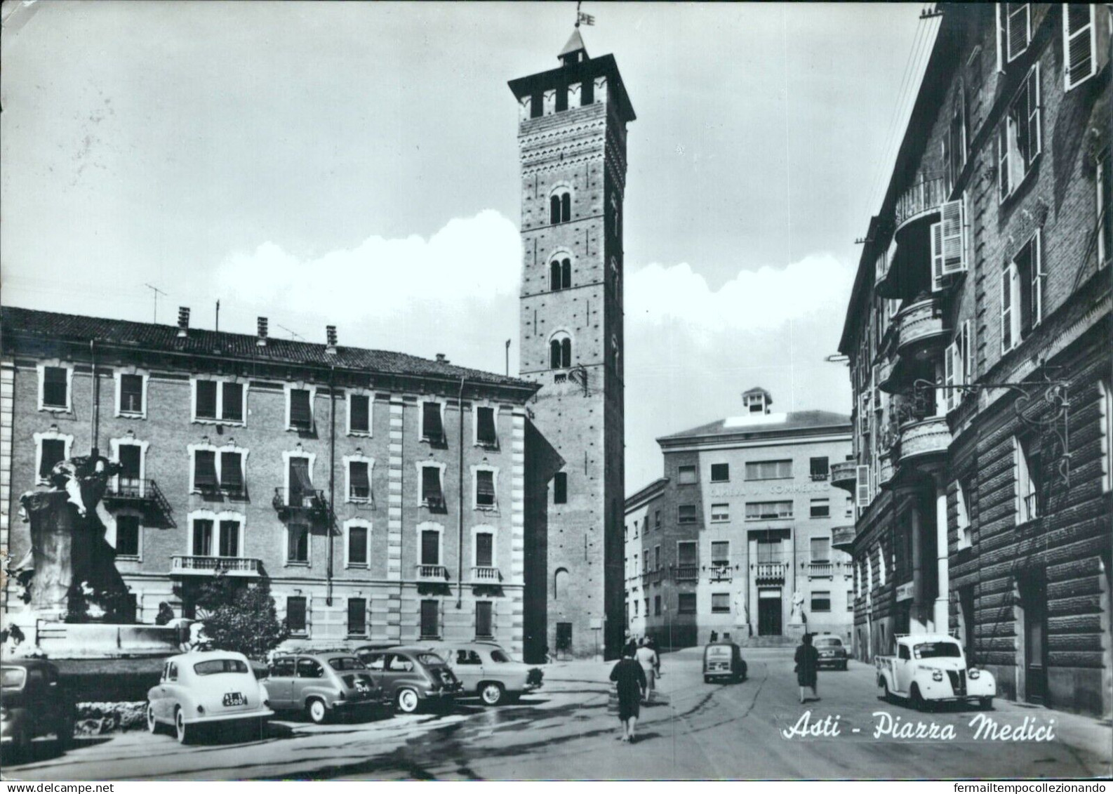 Cr343 Cartolina Asti Citta' Piazza Medici Piemonte - Asti