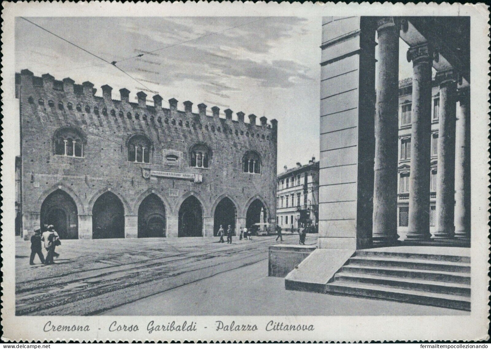 Cr344 Cartolina Cremona Citta' Corso Garibaldi Palazzo Cittanova - Cremona