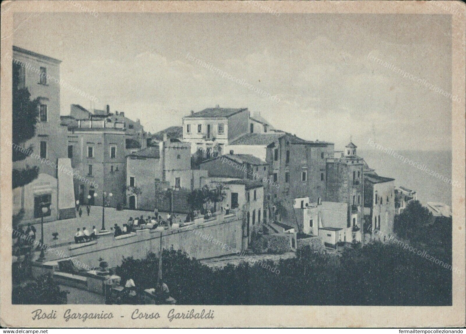 Cr350 Cartolina Rodi Garganico Corso Garibaldi Provincia Di Foggia Puglia - Foggia