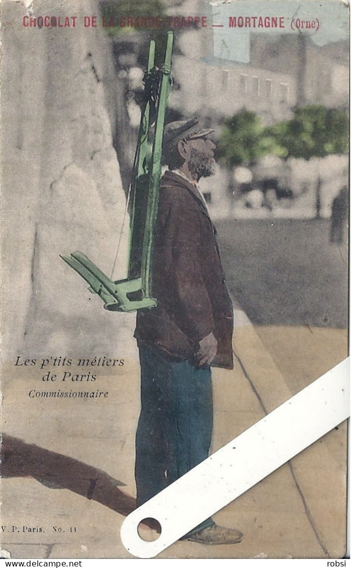 75 Paris, Les P'tits Métiers (Atget), V.P. N°44 ,   Commissionnaire (colorisée), D5253 - Straßenhandel Und Kleingewerbe