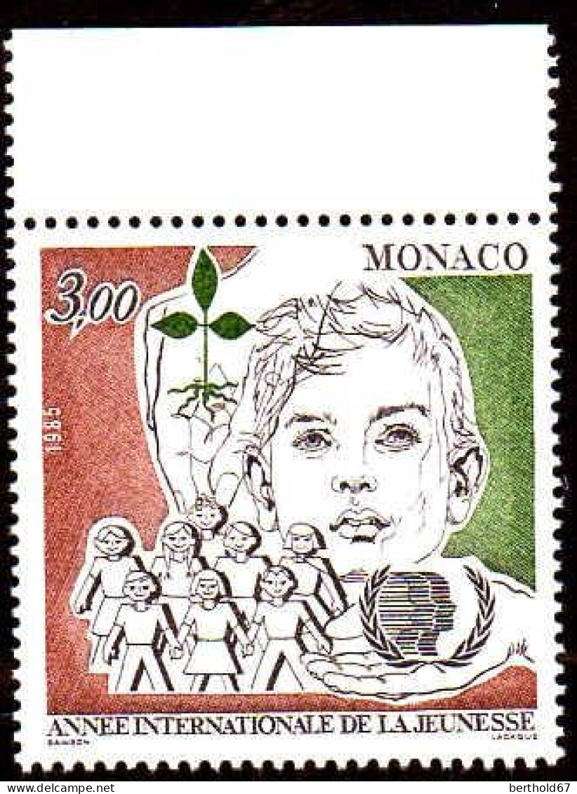 Monaco Poste N** Yv:1478 Mi:1699 Année Internationale De La Jeunesse Bord De Feuille - Unused Stamps