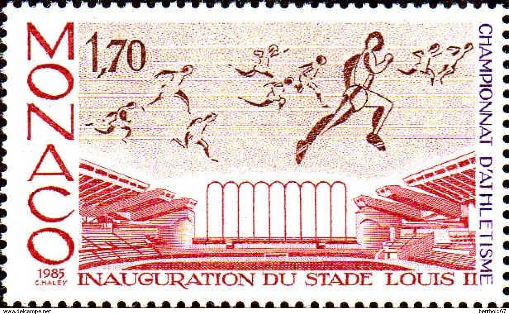 Monaco Poste N** Yv:1475 Mi:1697 Stade Louis II Athlétisme - Unused Stamps
