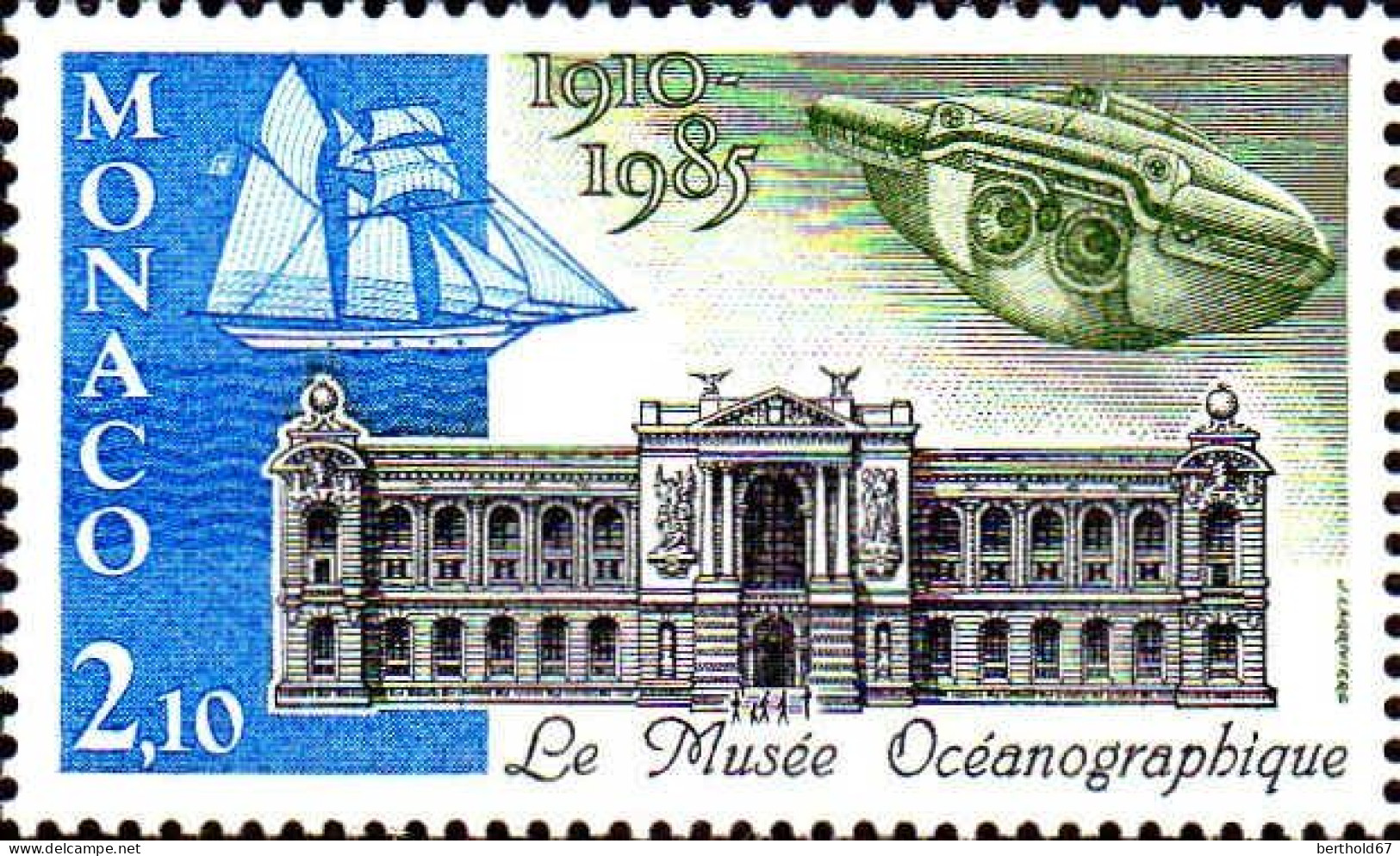 Monaco Poste N** Yv:1473 Mi:1695 Monaco Musée Océanographique - Unused Stamps