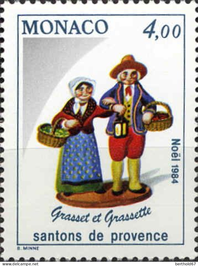 Monaco Poste N** Yv:1445 Mi:1661 Santons De Provence Grasset & Grassette - Unused Stamps