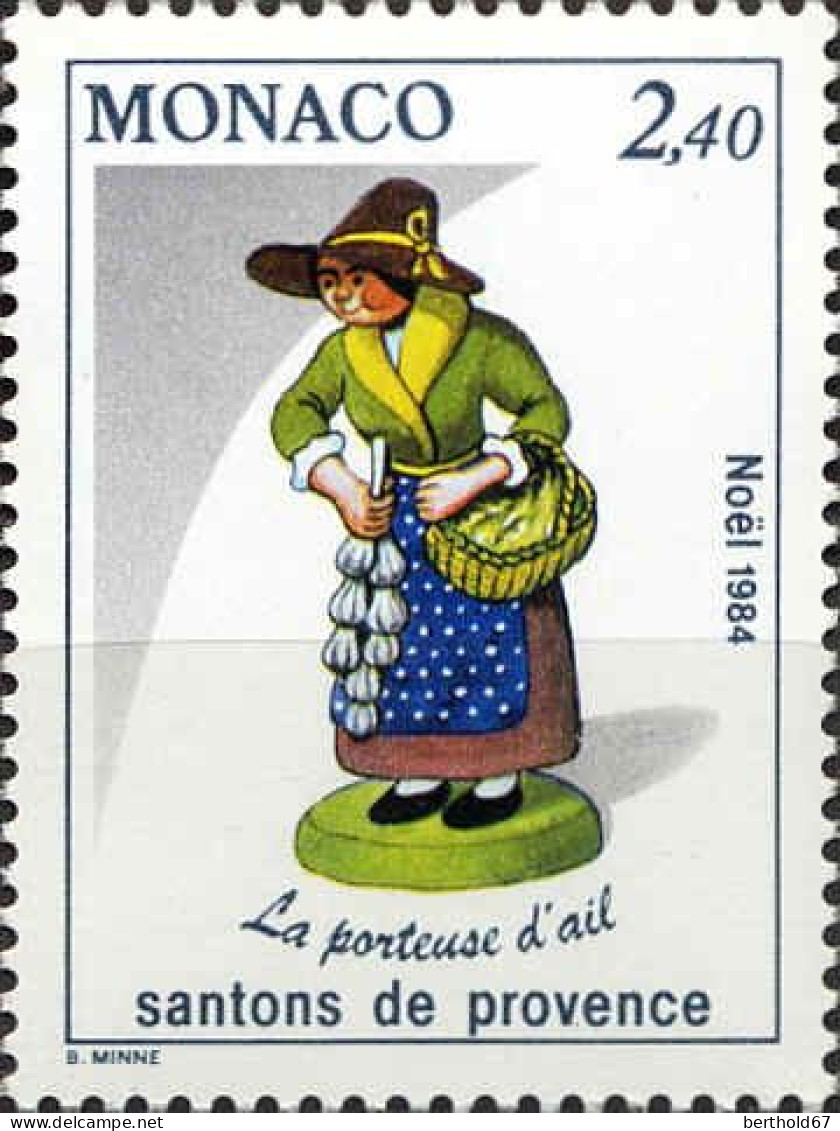 Monaco Poste N** Yv:1442 Mi:1658 Noël Santons De Provence La Porteuse D'ail - Unused Stamps