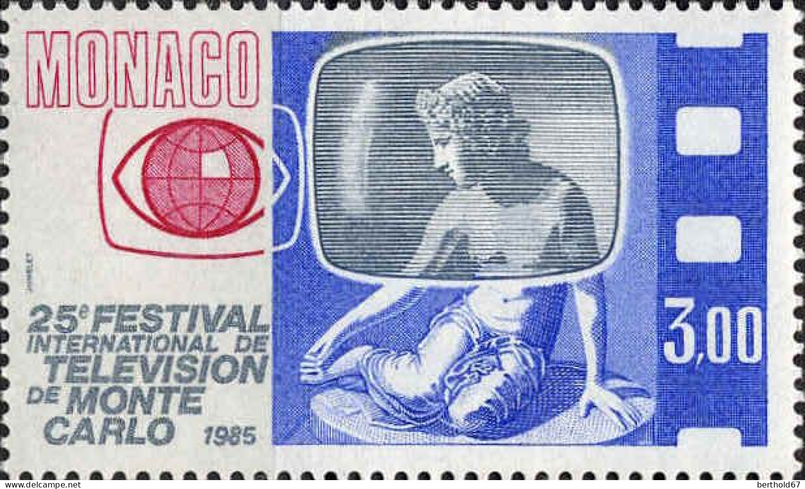 Monaco Poste N** Yv:1447 Mi:1663 25.Festival International De Télévision - Unused Stamps