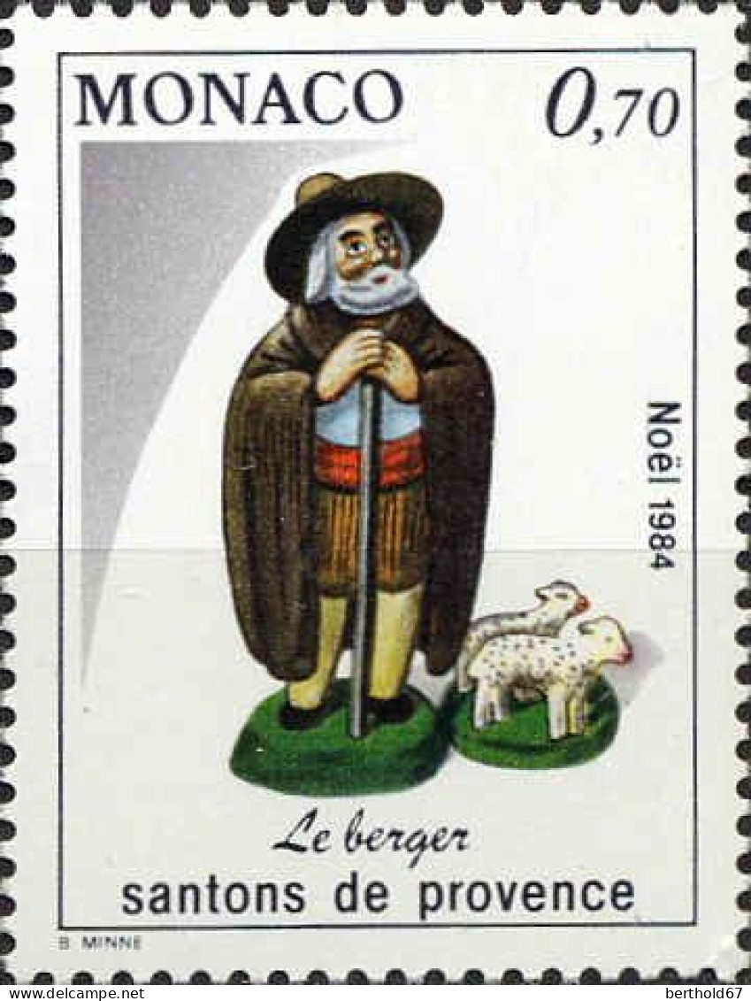 Monaco Poste N** Yv:1437 Mi:1653 Noël Santons De Provence Le Berger - Unused Stamps