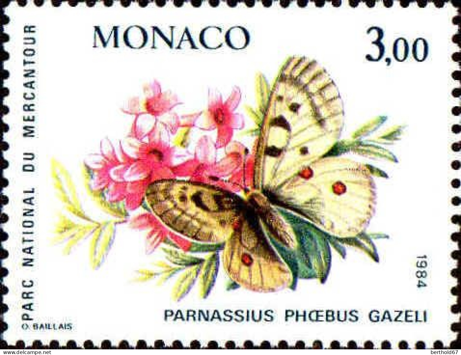 Monaco Poste N** Yv:1423 Mi:1627 Parnassius Phoebus Gazeli - Ungebraucht