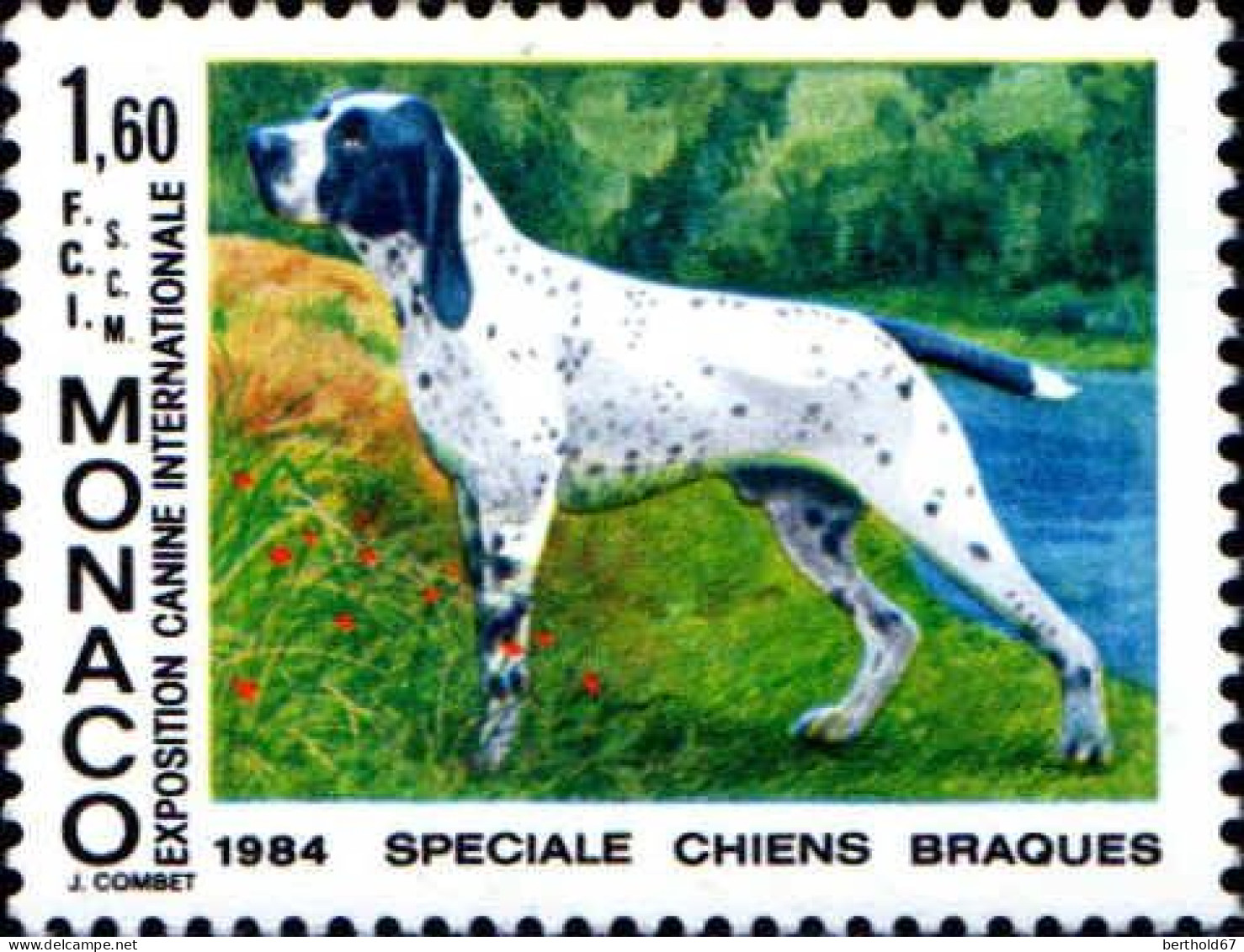 Monaco Poste N** Yv:1425 Mi:1629 Chiens Braques - Unused Stamps