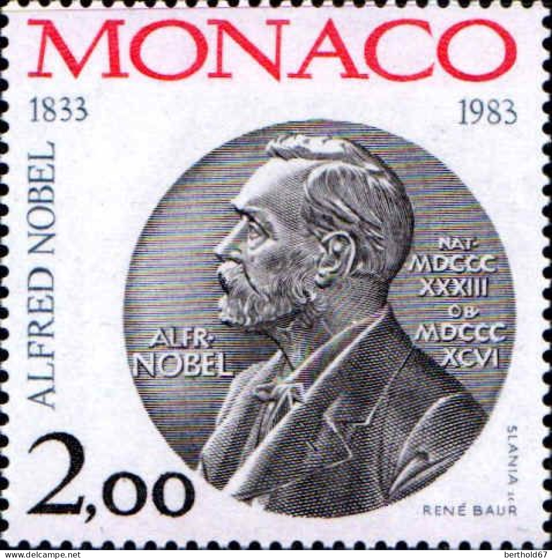 Monaco Poste N** Yv:1401 Mi:1605 Alfred Nobel - Ungebraucht