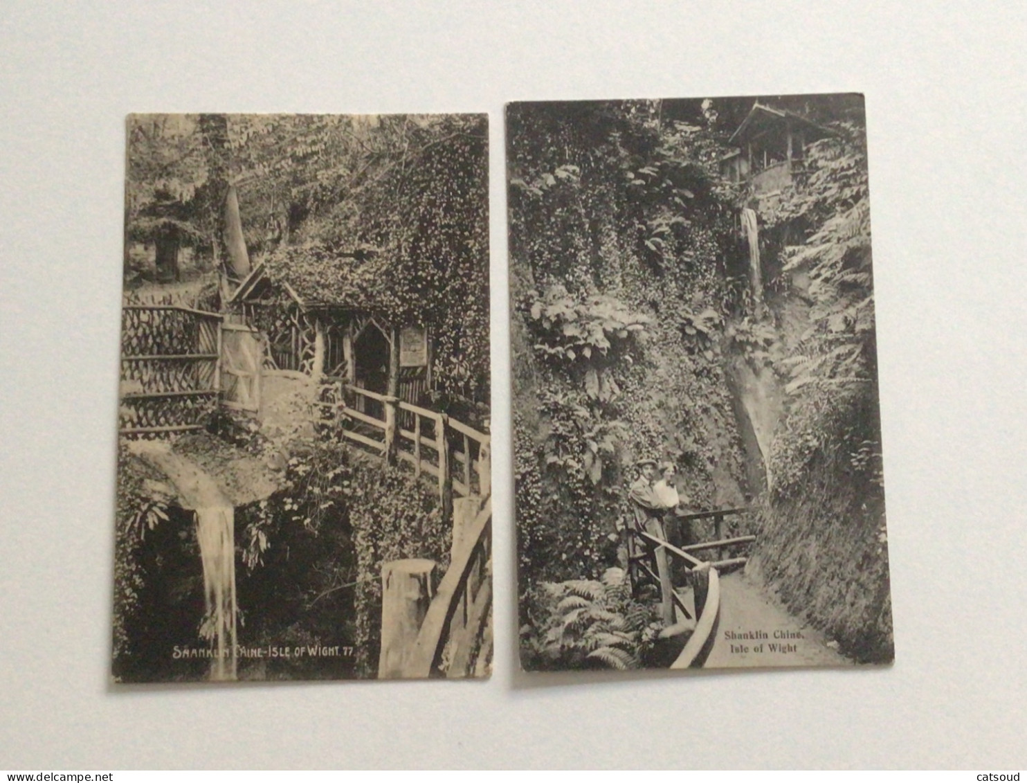 Lot De 2 Cartes Postales Anciennes  (1913) Shanklin Isle Of Wight - Shanklin