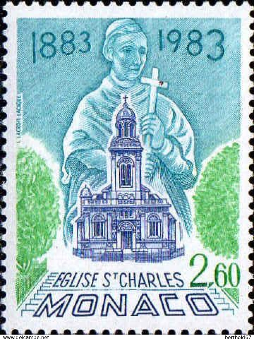 Monaco Poste N** Yv:1368 Mi:1578 Eglise St-Charles - Unused Stamps