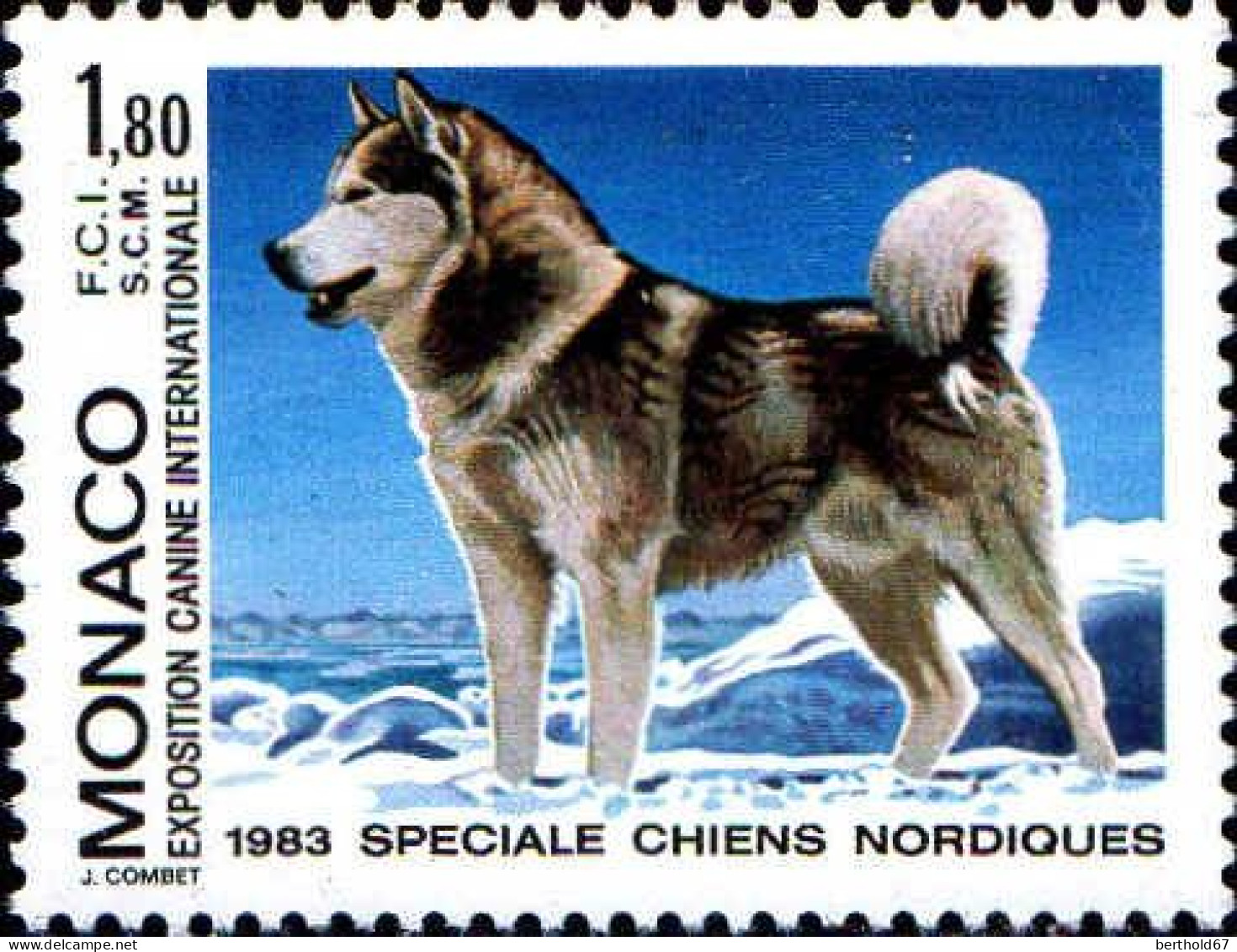 Monaco Poste N** Yv:1367 Mi:1576 Chiens Nordiques - Unused Stamps